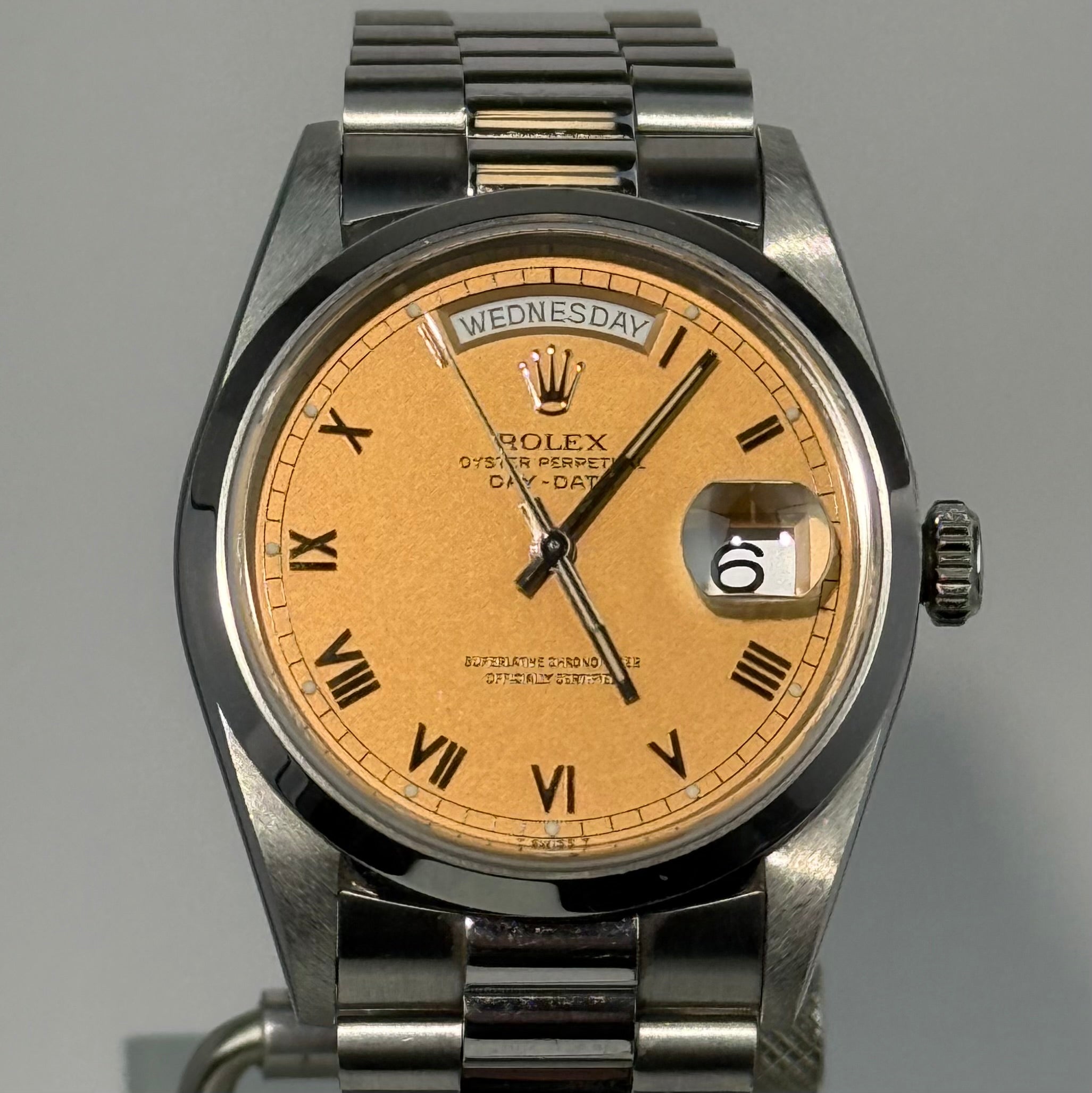 Rolex Platinum Daydate Salmon Dial 18206