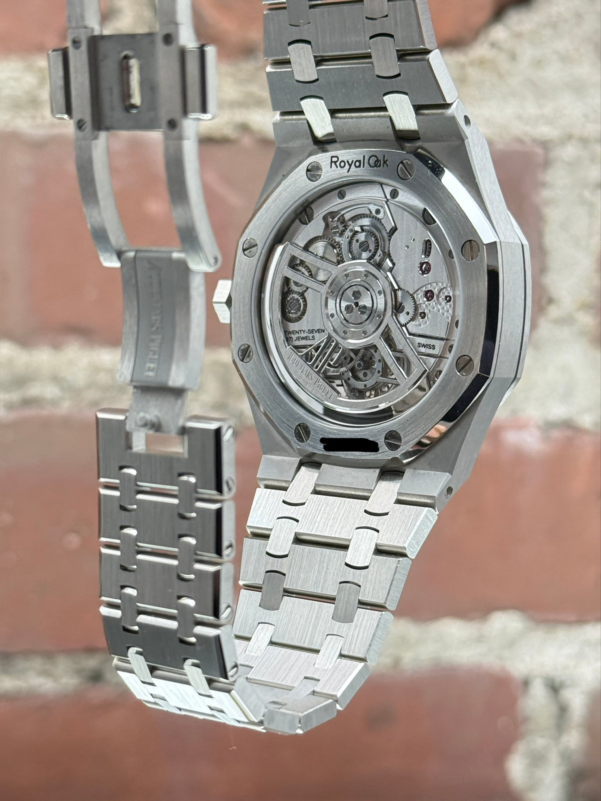 Pre-owned Audemars Piguet Royal Oak Selfwinding Flying Tourbillon Burgundy 26730ST.OO.1320ST.05 | Steel Bordeaux
