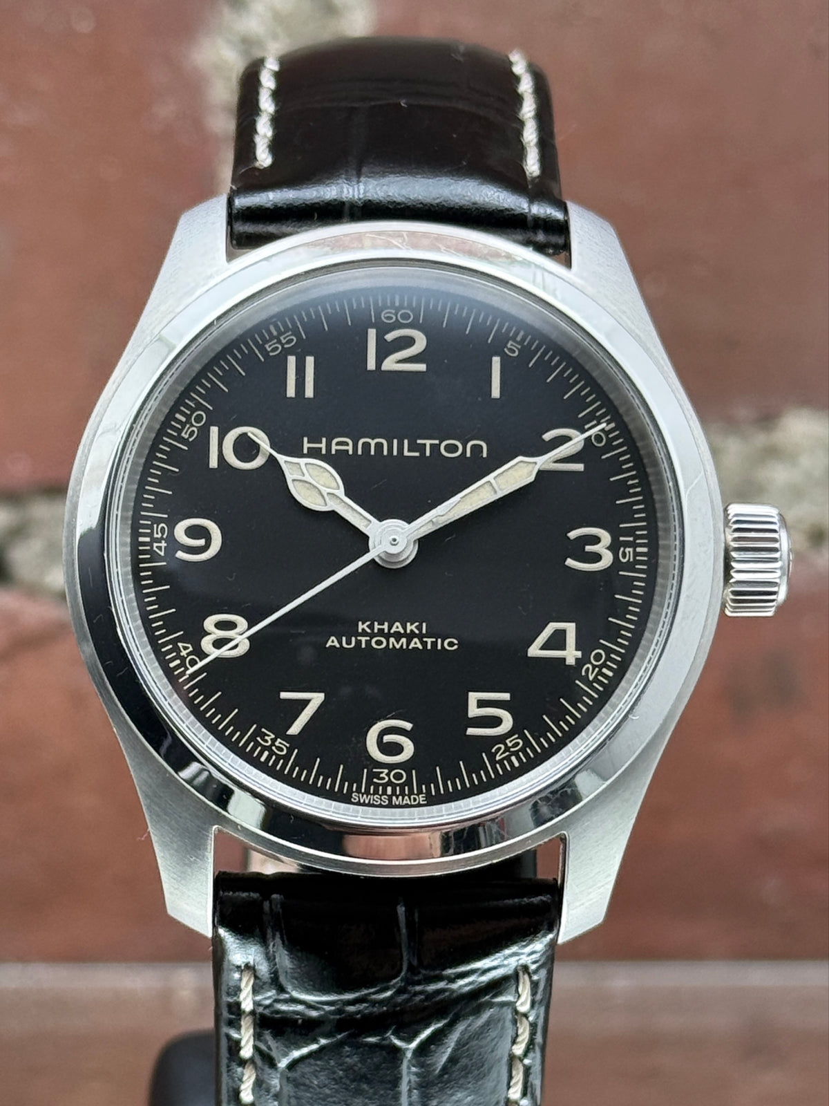 Pre-owned Hamilton Khaki Field Murph 38mm H70405730 | Steel Black