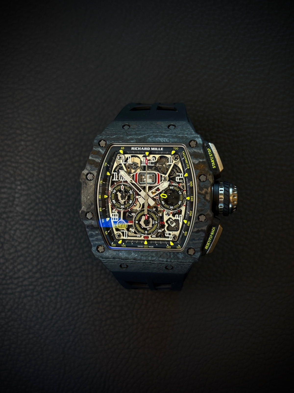 Pre-owned Richard Mille 11-03 Carbon RM11-03 CA-FQ | Carbon Transparent