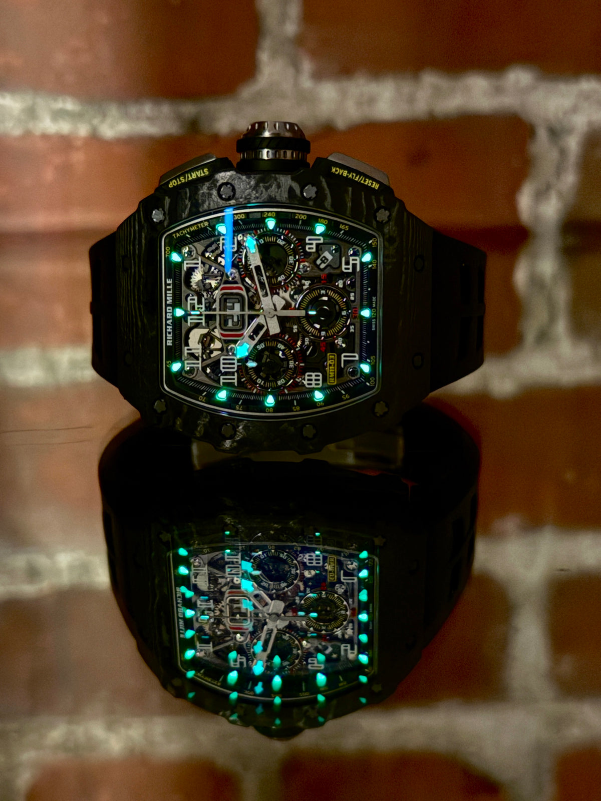 Pre-owned Richard Mille 11-03 Carbon RM11-03 CA-FQ | Carbon Transparent
