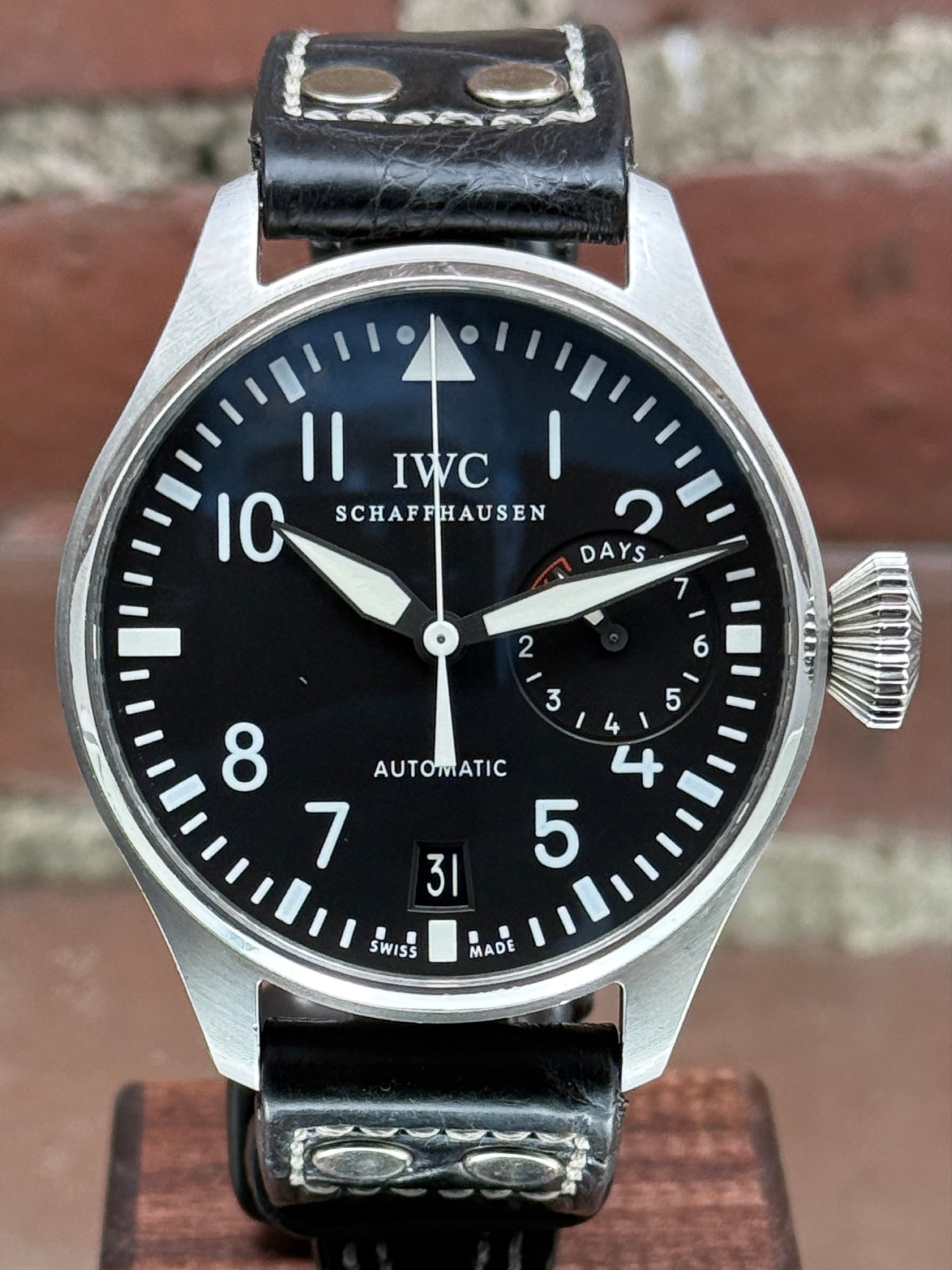 Pre-owned IWC Big Pilot IW500901 | Steel Black