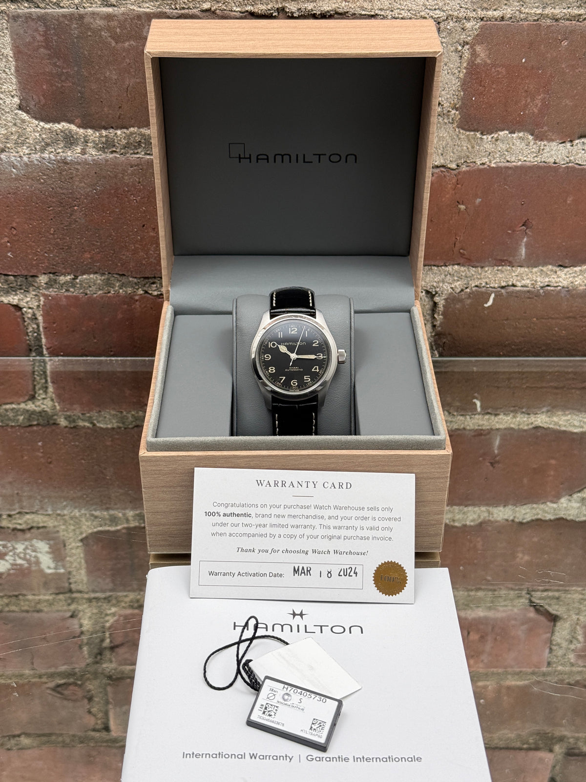 Pre-owned Hamilton Khaki Field Murph 38mm H70405730 | Steel Black