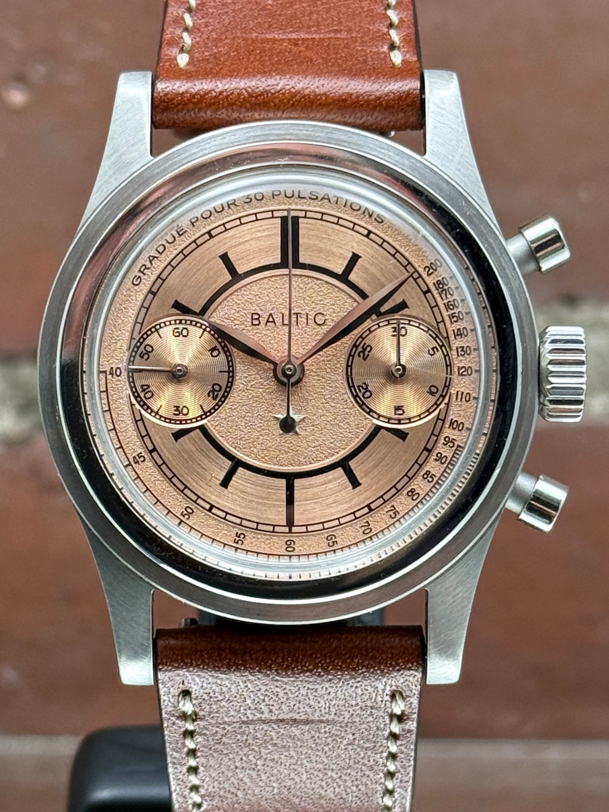 Pre-owned Baltic Watches Bicompax Pulsometer Revolution & The Rake | Steel Salmon