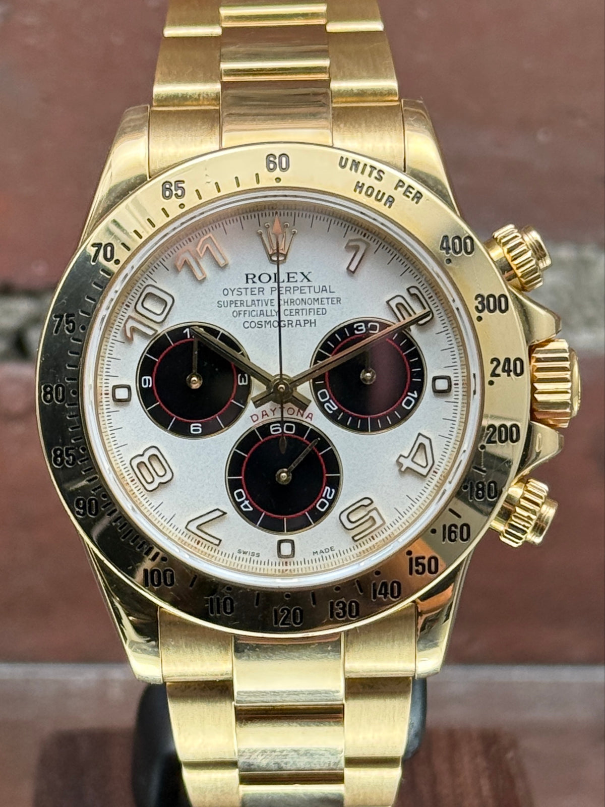 Pre-owned Rolex Daytona 116528 | Yellow gold White