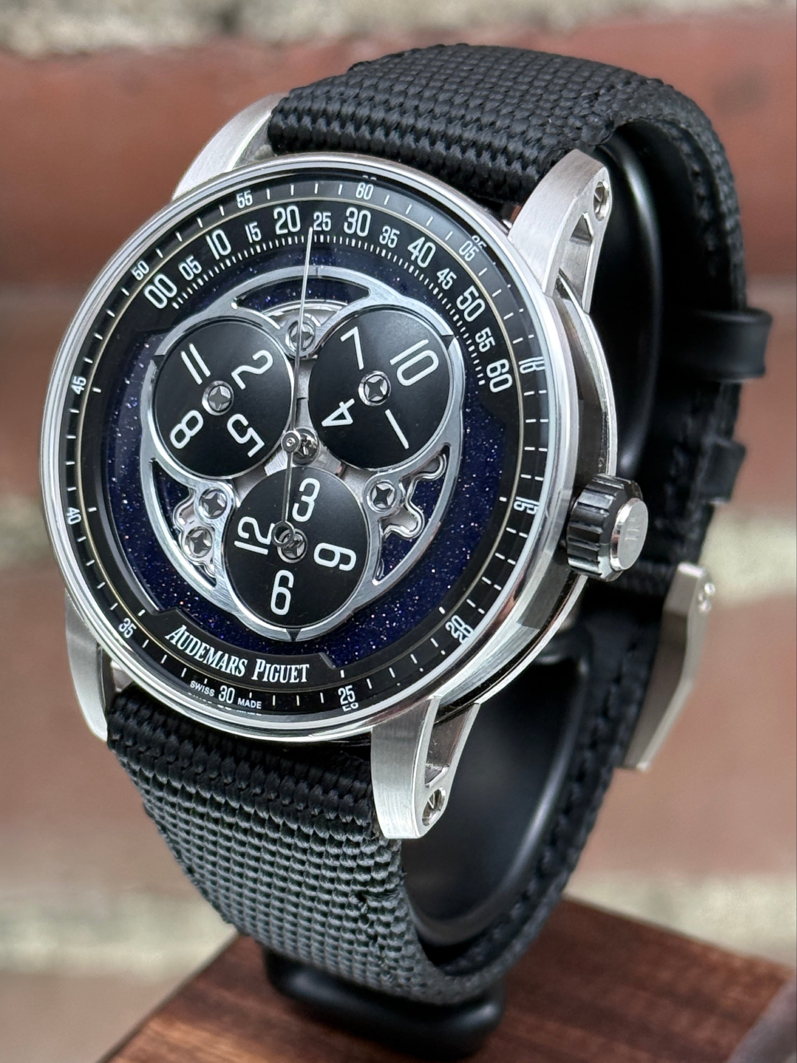 Pre-owned Audemars Piguet Code 11.59 Starwheel 41mm 15212NB.OO.A002KB.01 | White gold Blue