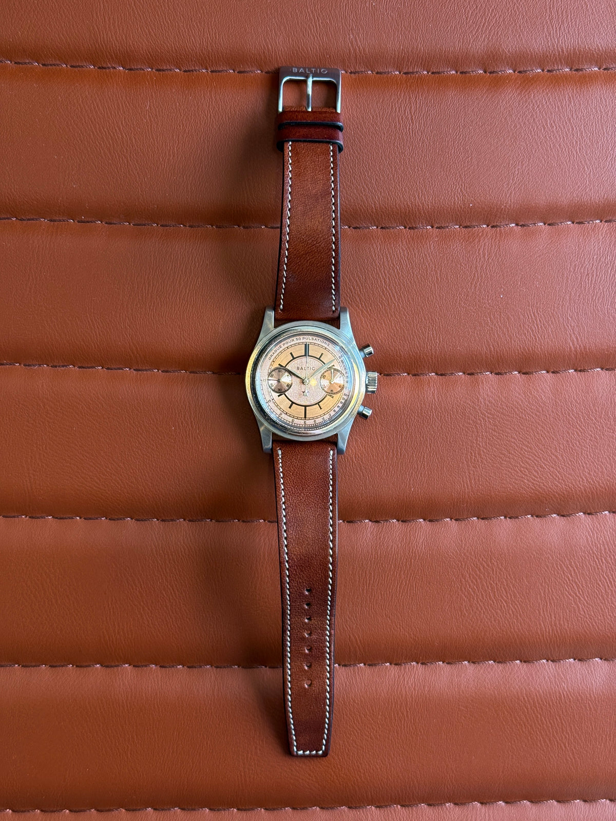 Pre-owned Baltic Watches Bicompax Pulsometer Revolution & The Rake | Steel Salmon