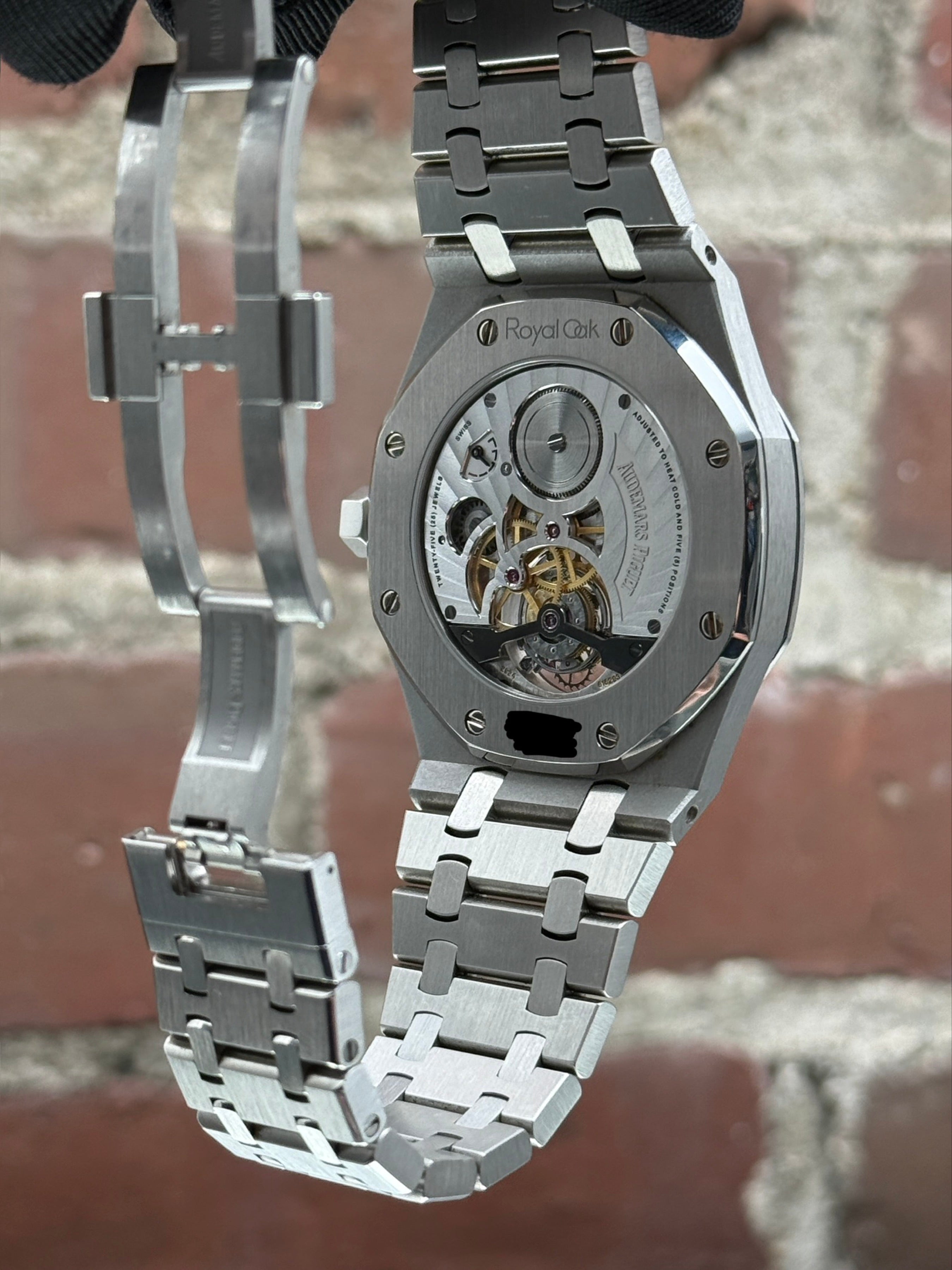 Pre-owned Audemars Piguet Royal Oak Tourbillon Extra-thin 26522ST.OO.1220ST.01 | steel purple