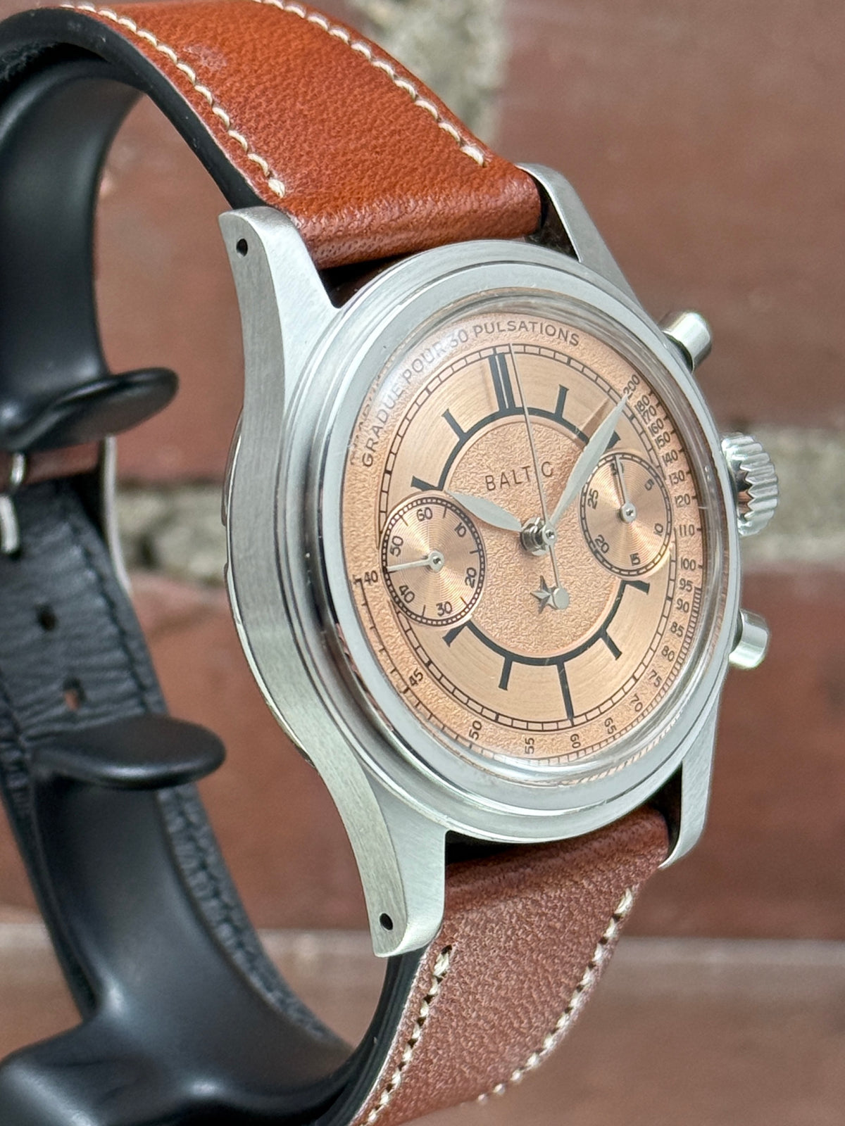 Pre-owned Baltic Watches Bicompax Pulsometer Revolution & The Rake | Steel Salmon