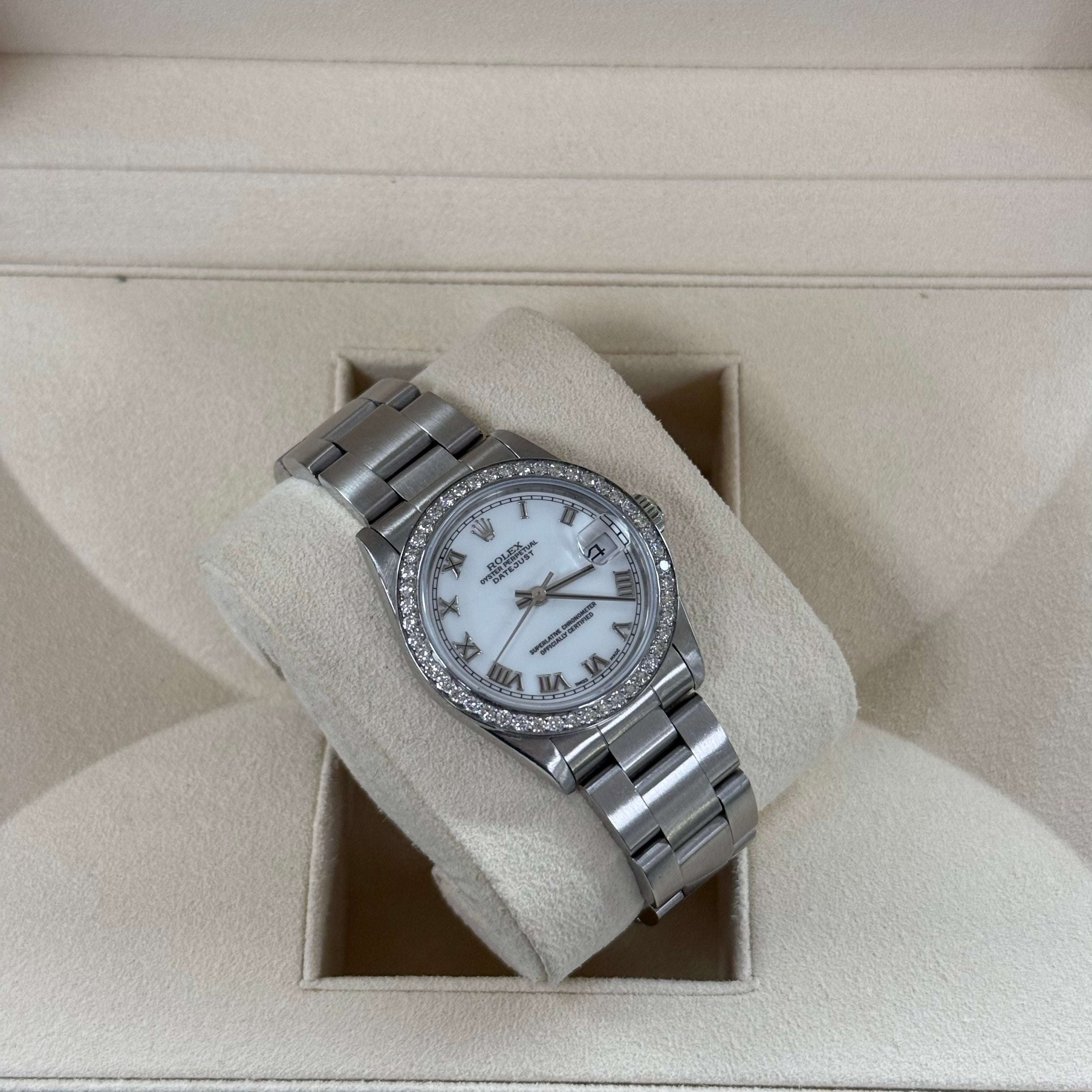 Rolex Datejust 31 Custom Diamond Bezel (68240)