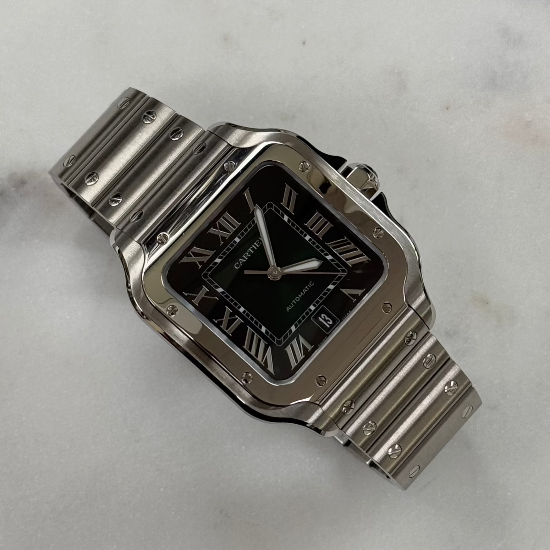 Cartier Santos Large, Green Dial (Ref. WSSA0062)