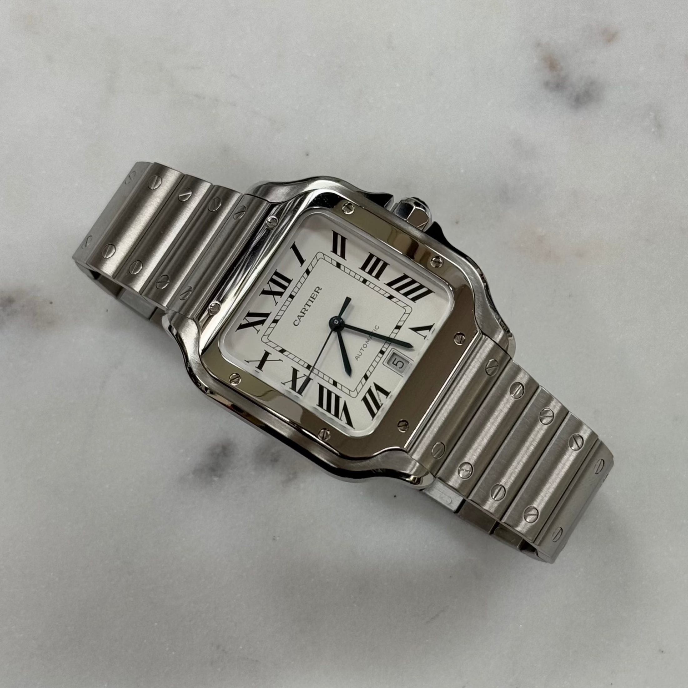 Cartier Santos Large, White Dial (Ref. WSSA0018)