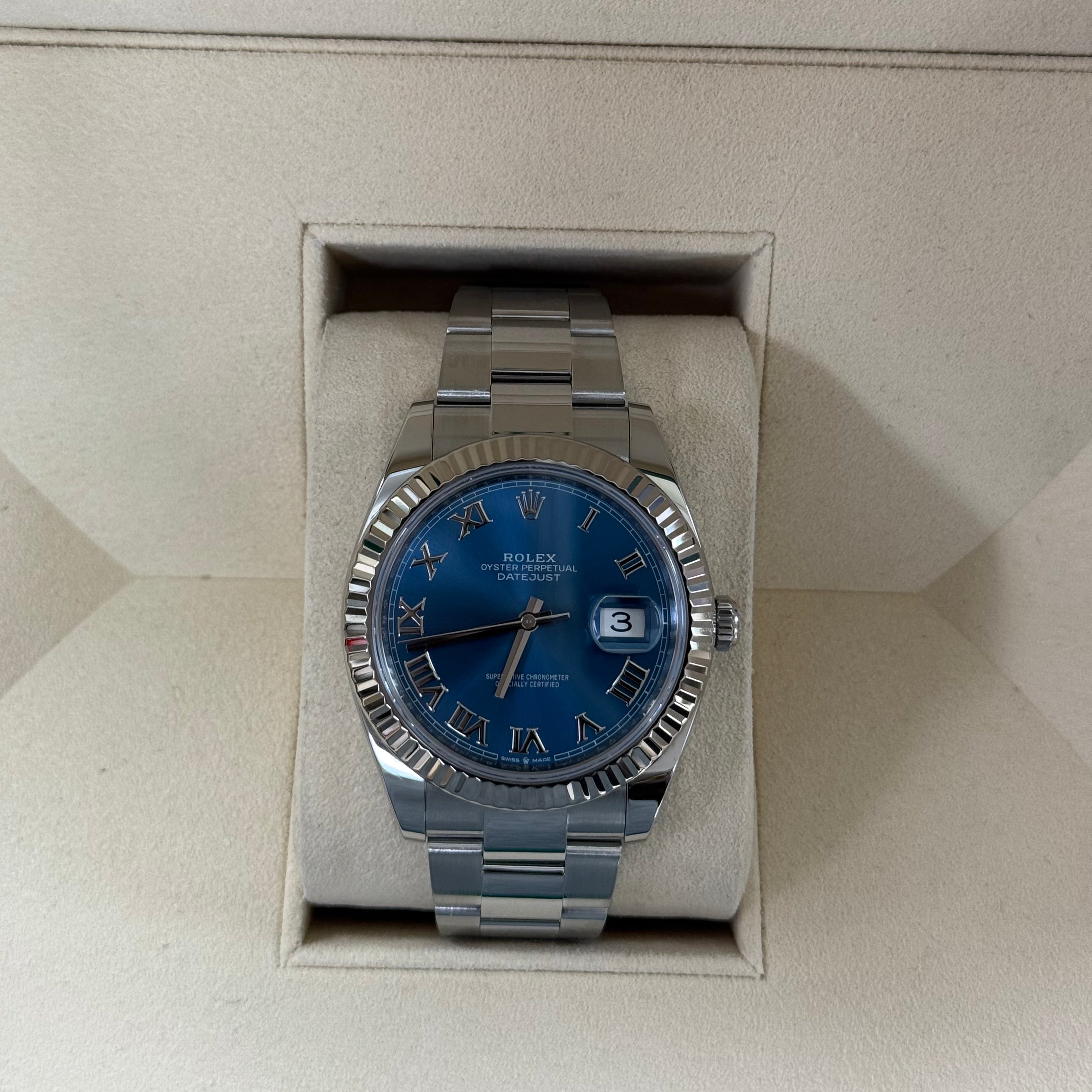 Rolex DateJust 41 Blue Roman Azzurro Dial (Ref. 126334)