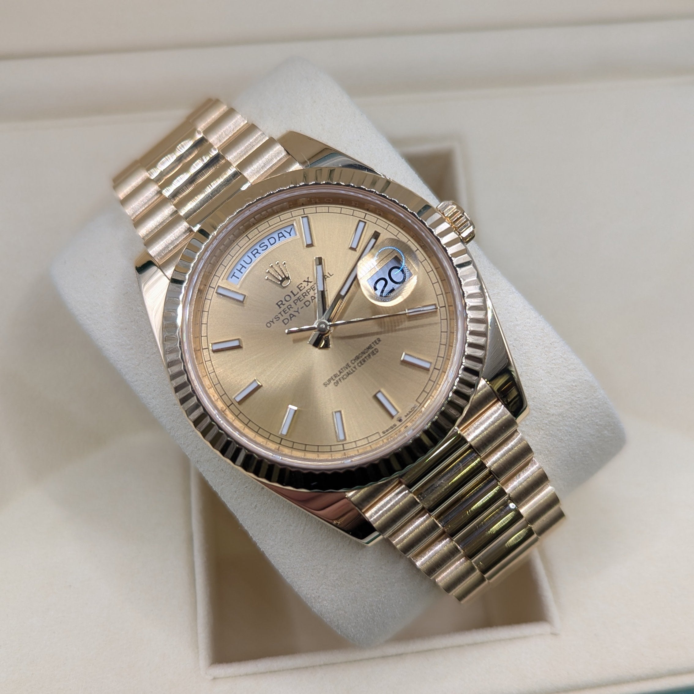 Rolex Day-Date 40mm, Champagne Dial (Ref. 228238)