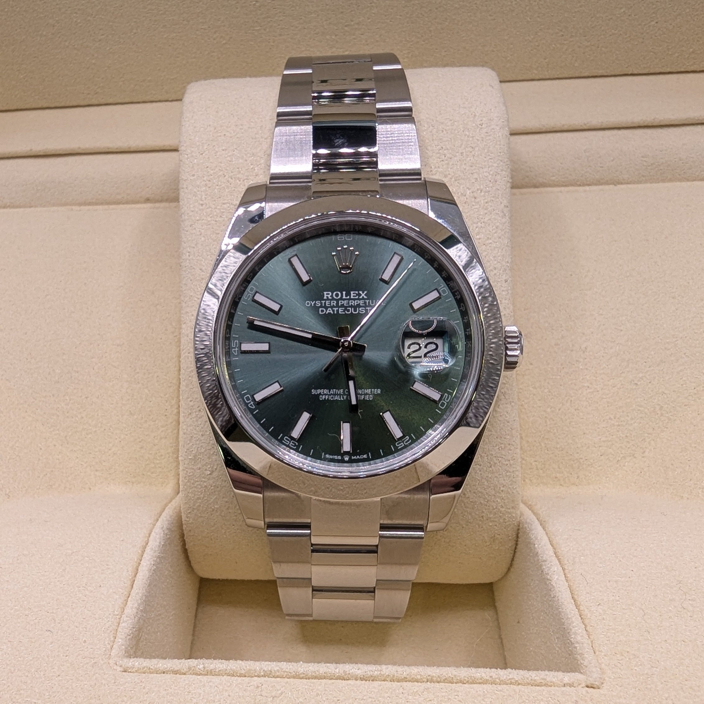 Rolex DateJust 41, Green Stick (Ref. 126300