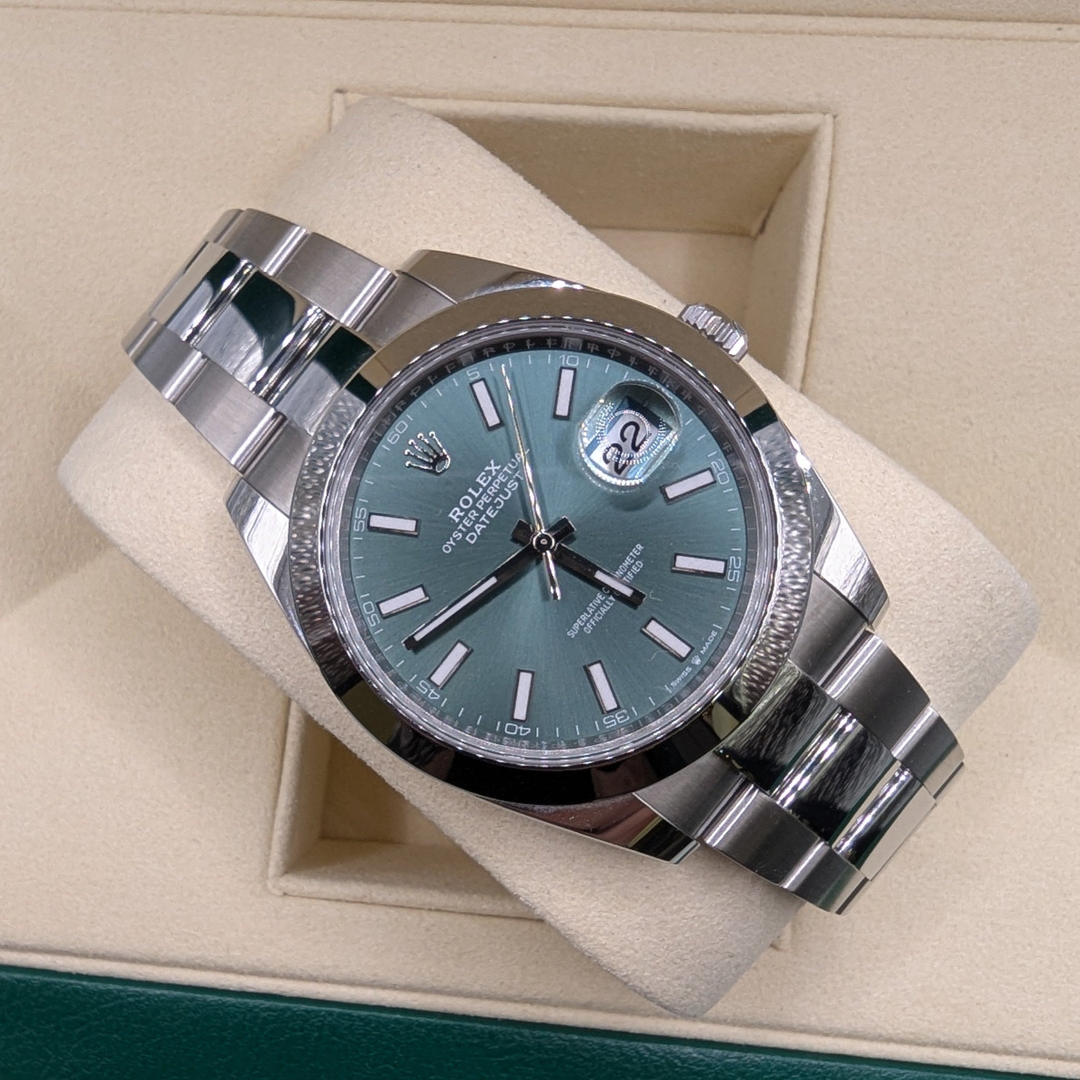 Rolex DateJust 41, Green Stick (Ref. 126300