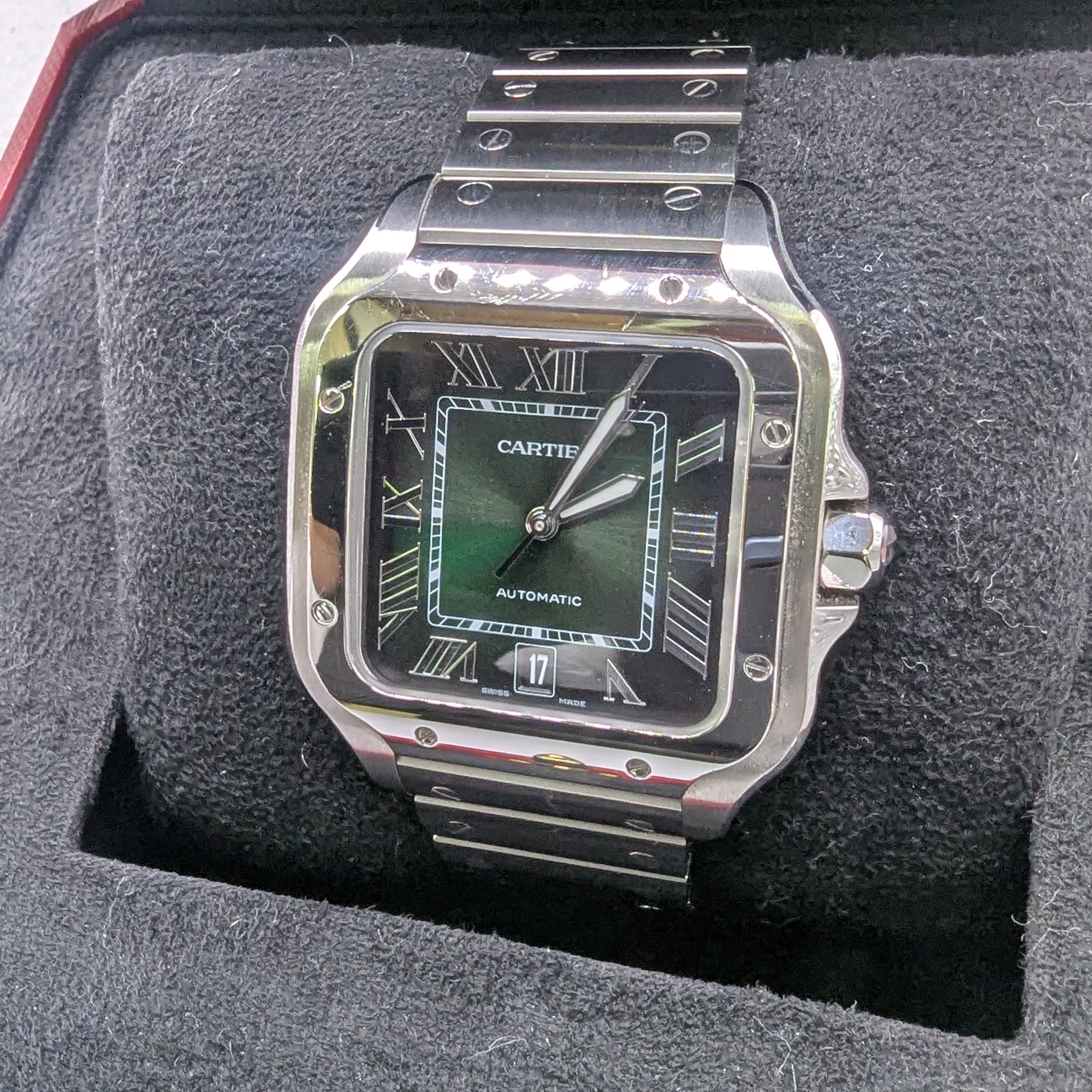 Cartier Santos, Green Dial, Large (Ref. WSSA0062)