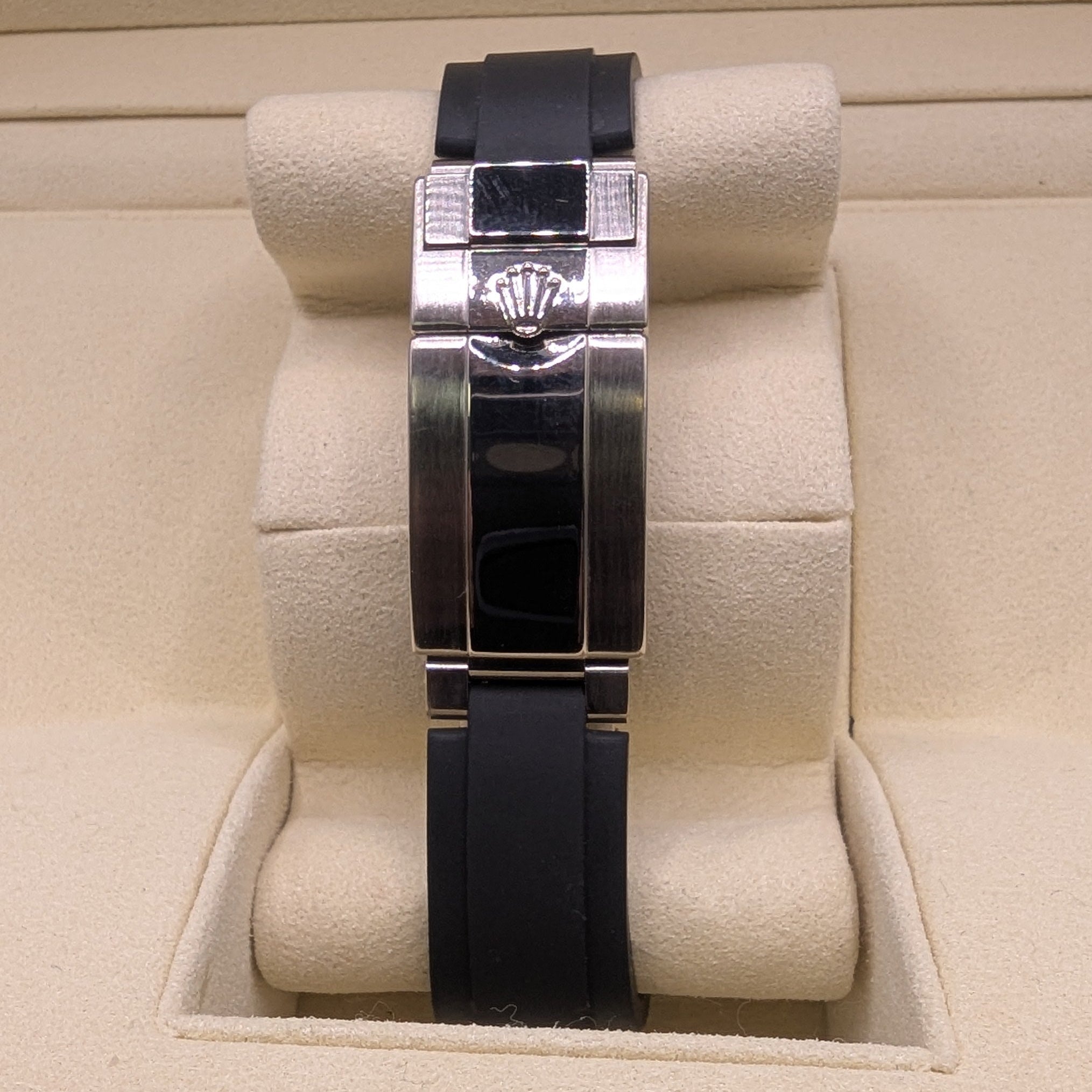 Rolex Daytona, 18k White Gold, Factory Black Diamond Dial on Oysterflex (Ref. 116519LN)