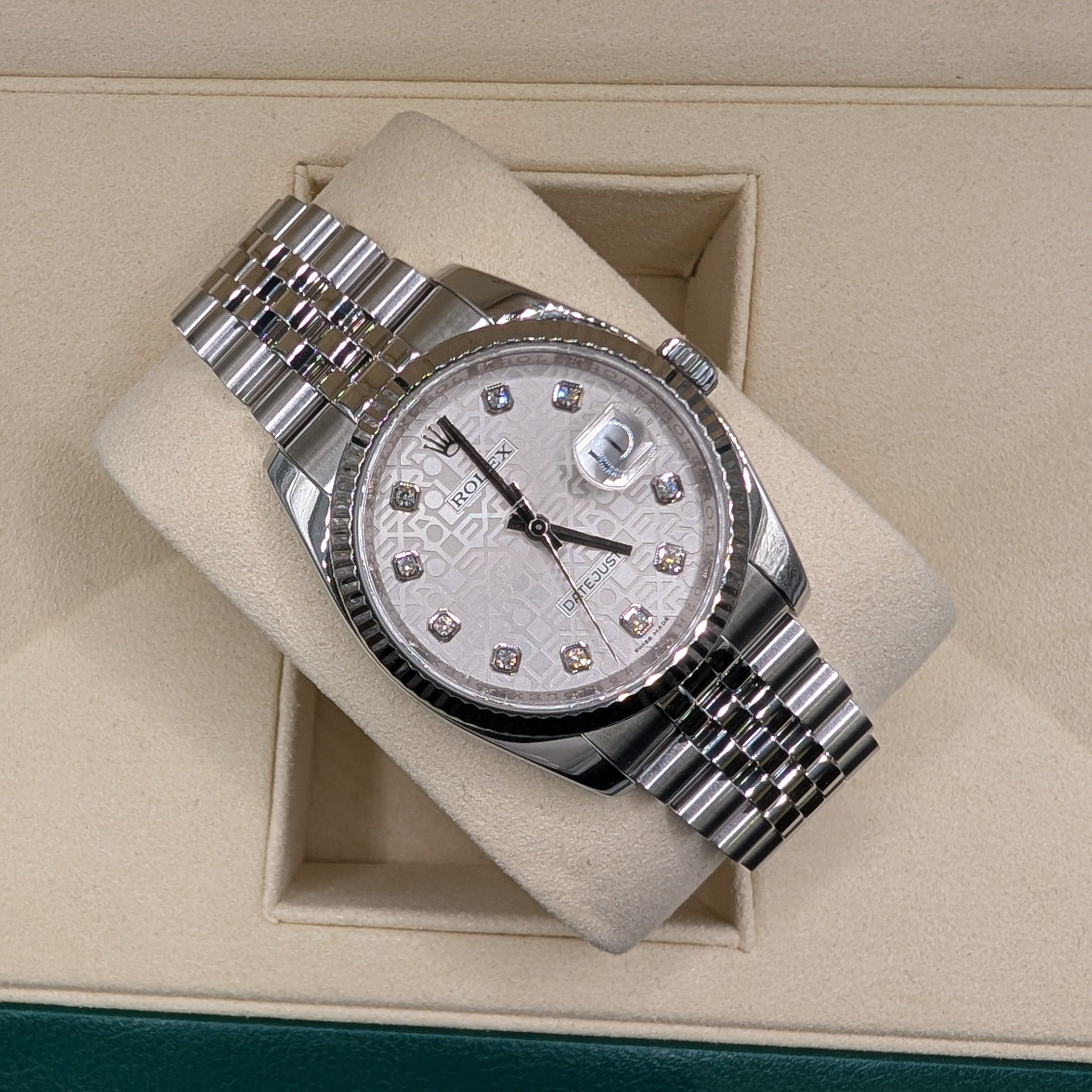 Rolex DateJust 36mm, Anniversary Diamond Dial, Jubilee Bracelet (Ref. 116234)