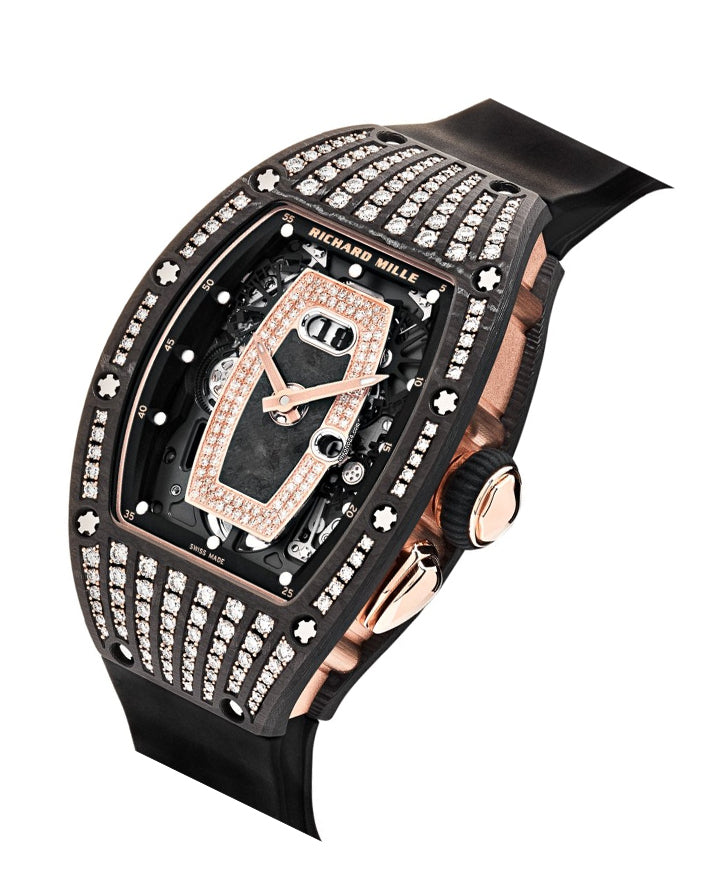 Richard Mille Automatic Winding Gem-Set Carbone TPT Diamond Black RM 037 - Like New