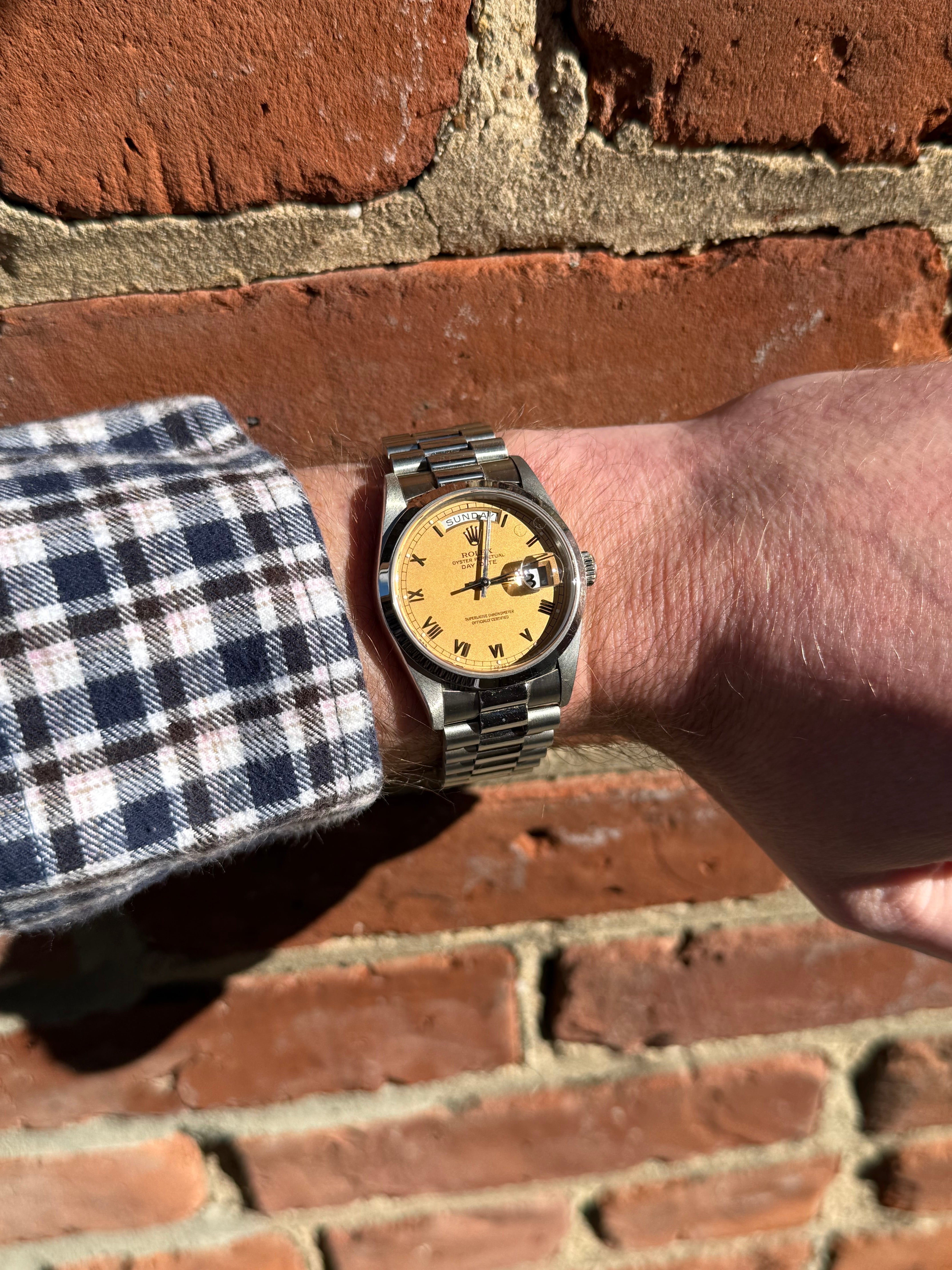 Rolex Platinum Daydate Salmon Dial 18206