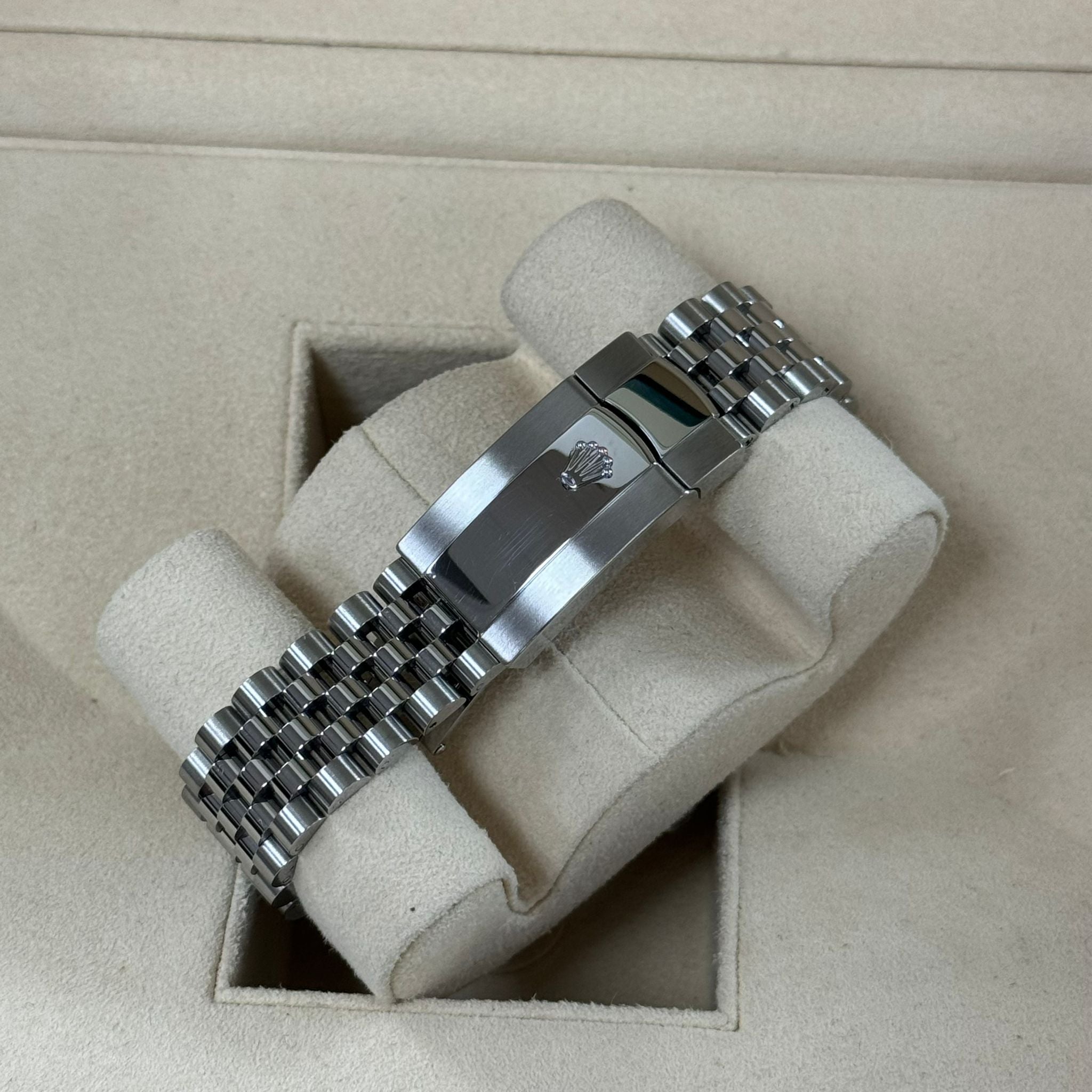 Rolex DateJust 41 Blue Stick, Stainless Steel/18k White Gold Fluted Bezel (Ref. 126334)