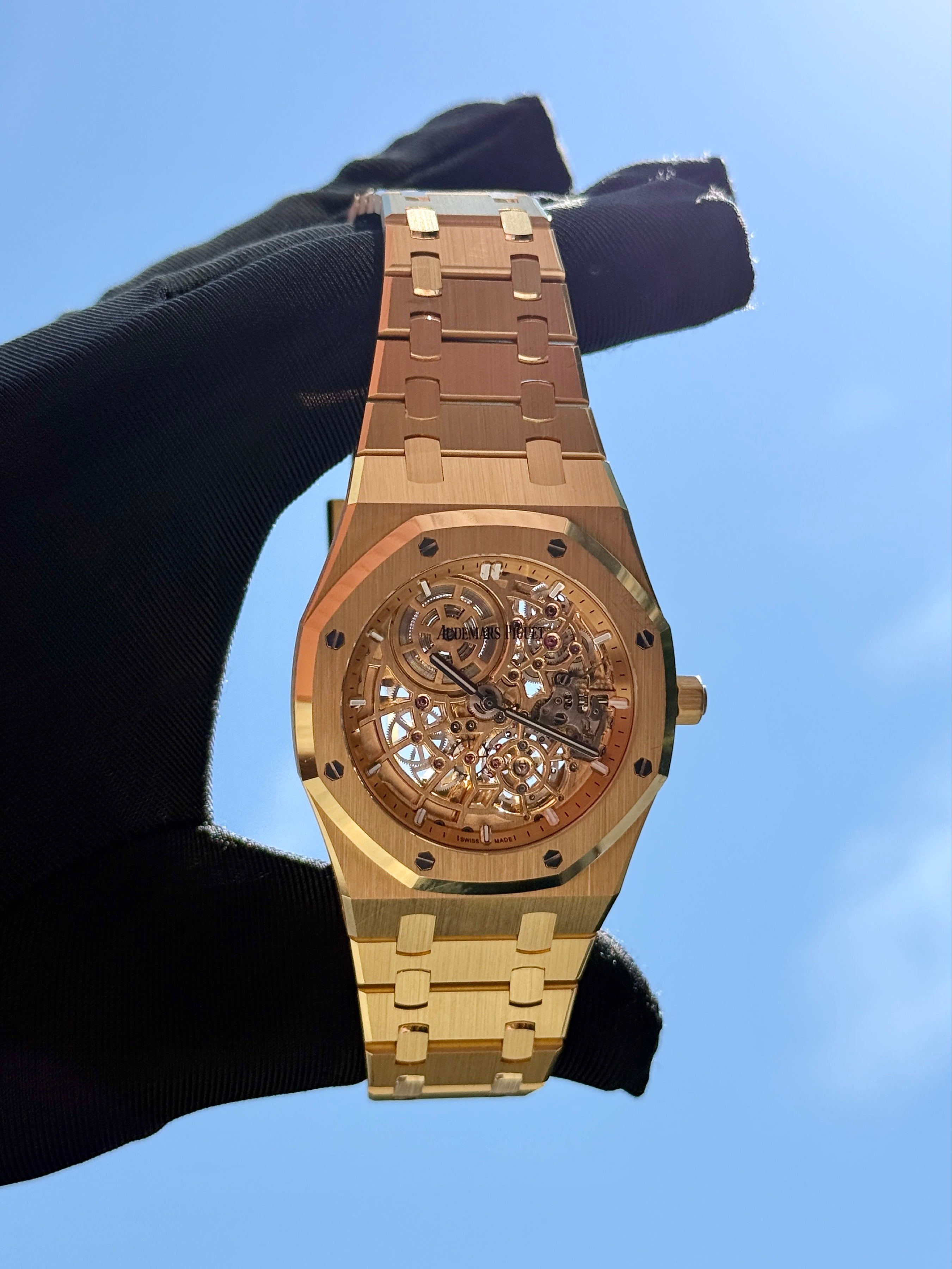 Audemars Piguet "jumbo" Extra-thin Openworked Royal Oak