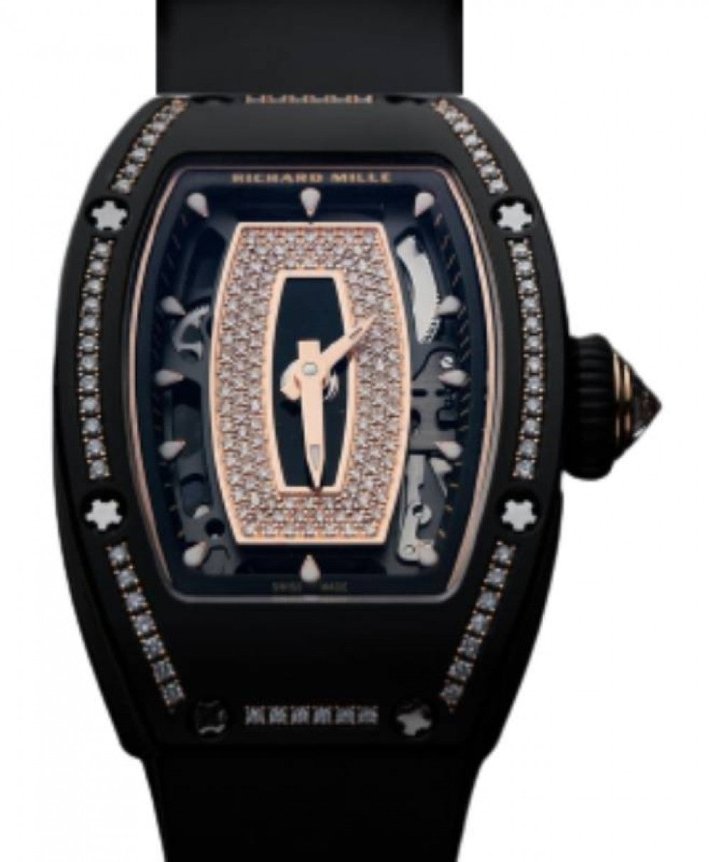 Richard Mille Automatic Winding Ceramic Black Lip Diamond Dial RM 07-01 - Like New