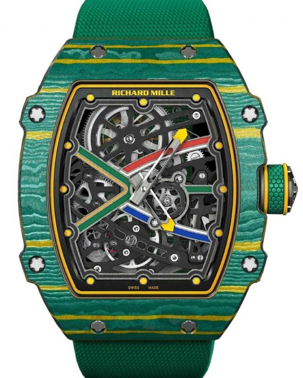 Richard Mille Automatic Winding Extra Flat Wayde van Niekerk Green Carbon TPT RM 67-02 - Like New