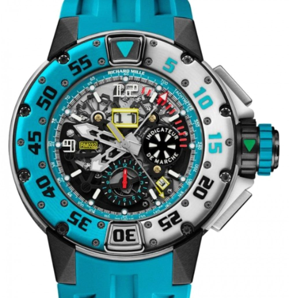 Richard Mille Automatic Winding Flyback Chronograph Les Voiles de Saint Barth Carbon TPT RM 032 - Like New