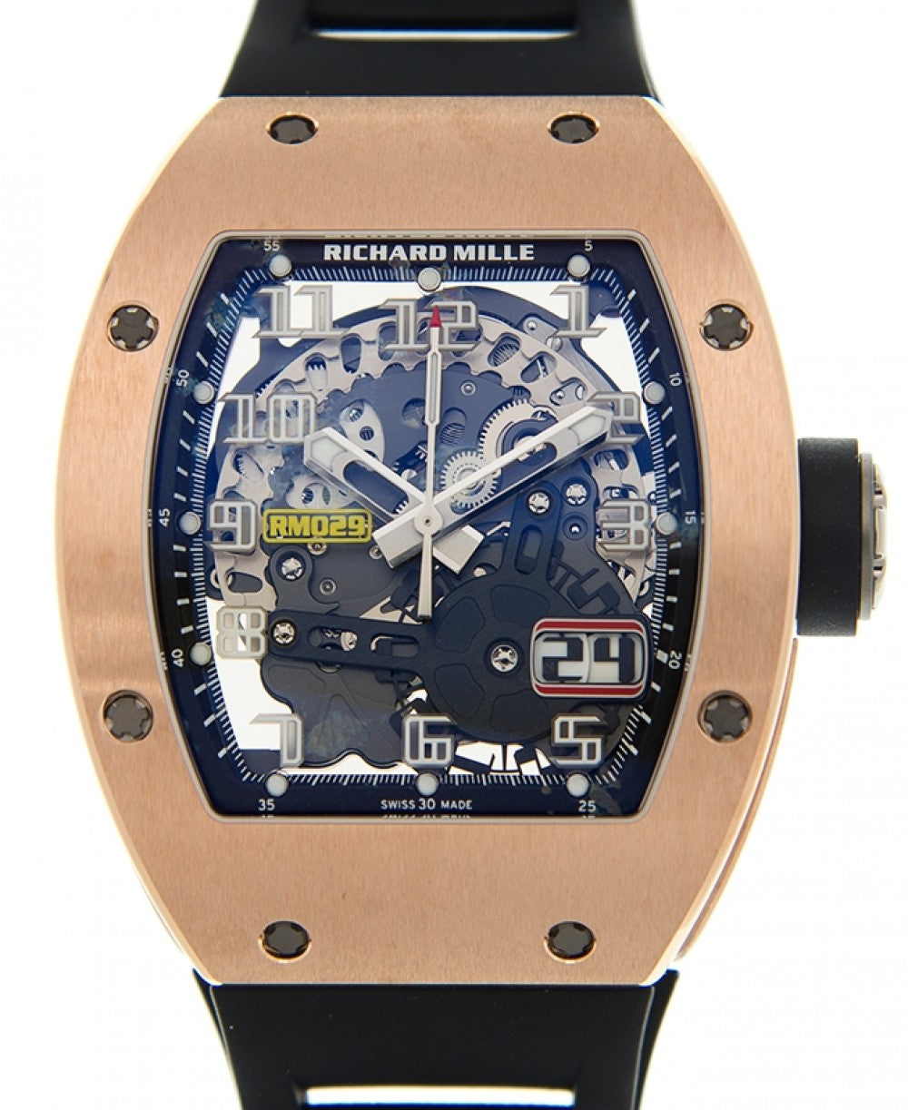 Richard Mille Automatic Winding Oversize Date Rose Gold RM 029 - Like New