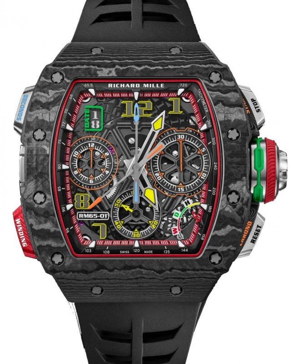 Richard Mille Automatic Winding Split-seconds Chronograph Carbon TPT RM 65-01 - Like New