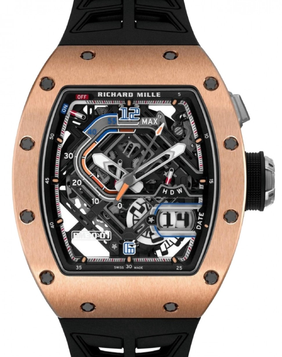 Richard Mille Automatic with Declutchable Rotor Red Gold RM 30-01 - Like New