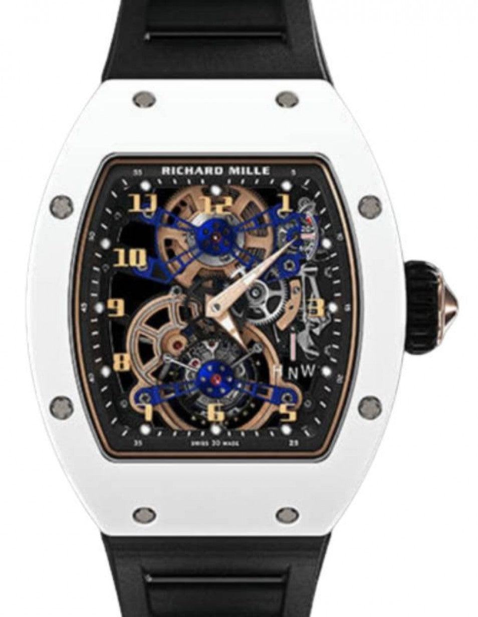 Richard Mille Manual Winding Tourbillon ATZ Ceramic White RM 17-02 - Like New