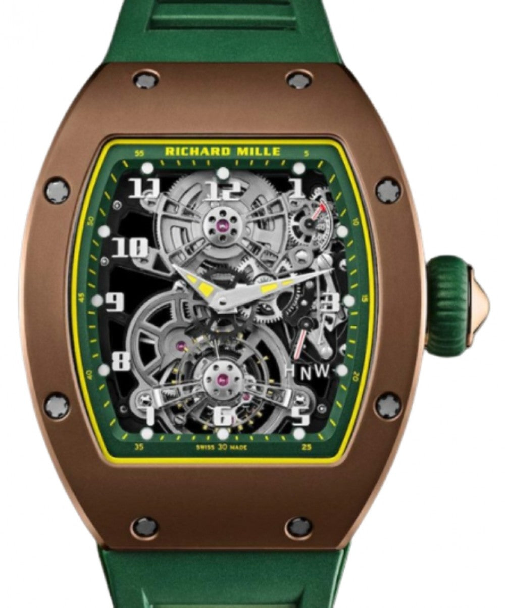 Richard Mille Manual Winding Tourbillon Brown Cermet Ceramic/Titanium RM 17-01 - Like New