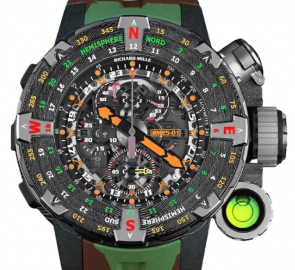 Richard Mille Manual Winding Tourbillon Chronograph Adventure "Sylvester Stallone" Carbon TPT RM 25-01 - Like New