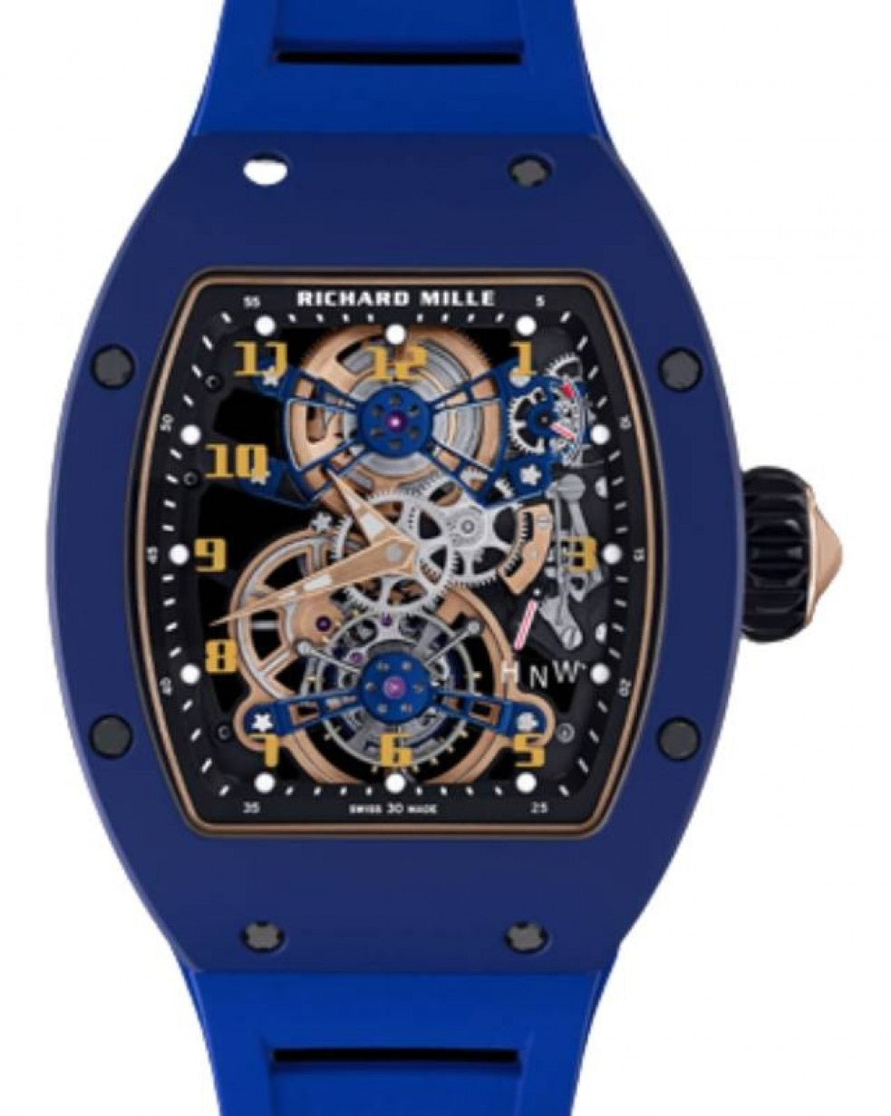 Richard Mille Manual Winding Tourbillon TZP Ceramic Blue RM 17-02 - Like New