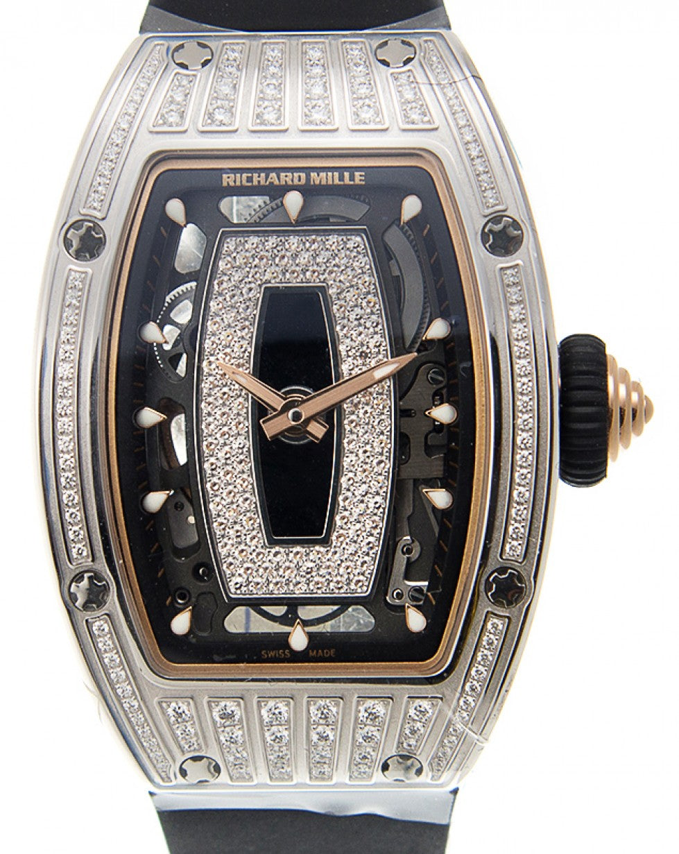 Richard Mille MED White Gold Diamond Set Black Automatic RM 07-01 - Like New