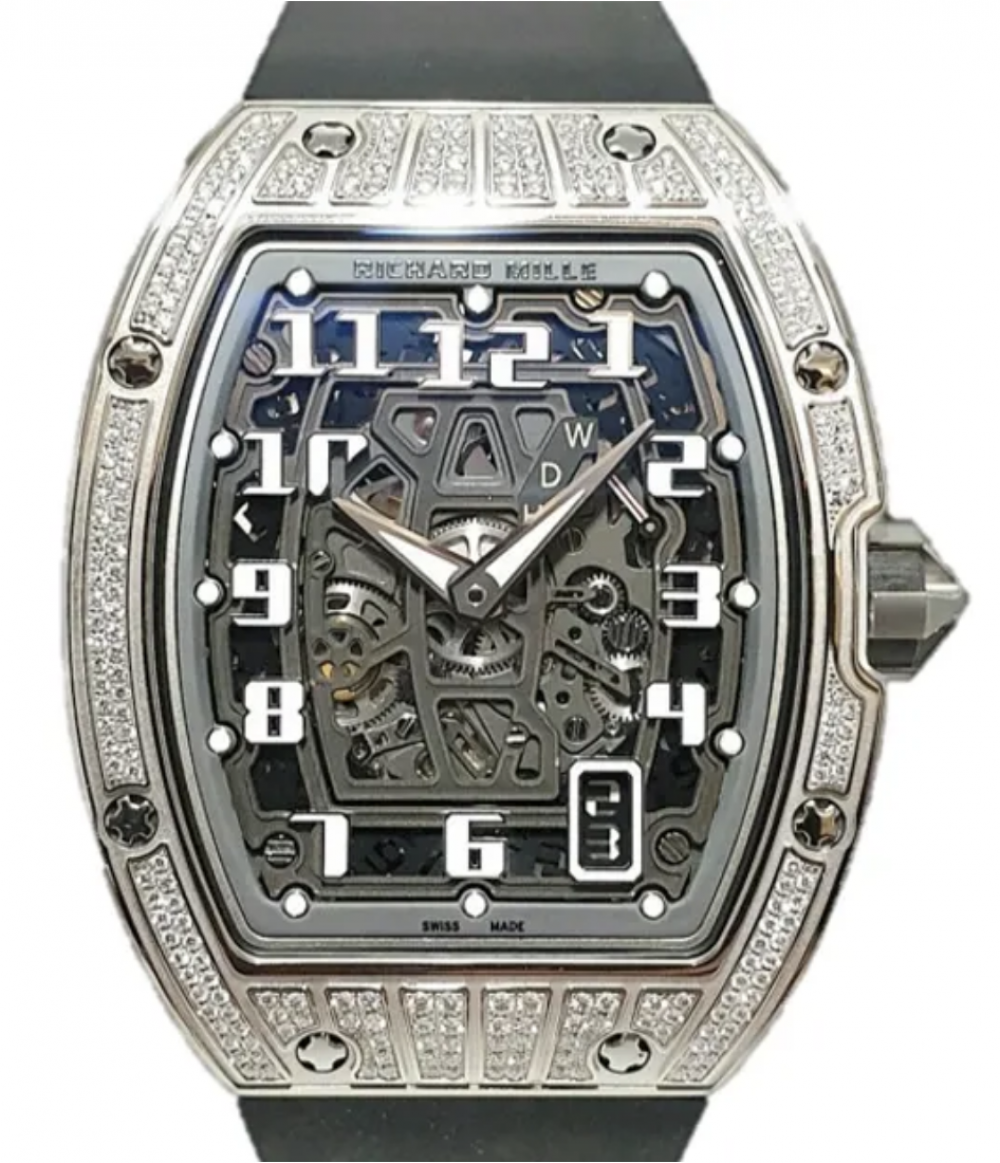 Richard Mille Automatic Winding Extra Flat White Gold Diamond RM 67-01 - Like New