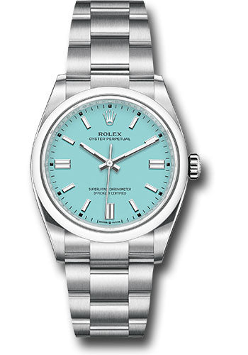 Rolex Oyster Perpetual 36 Turquoise Blue Index Dial 126000