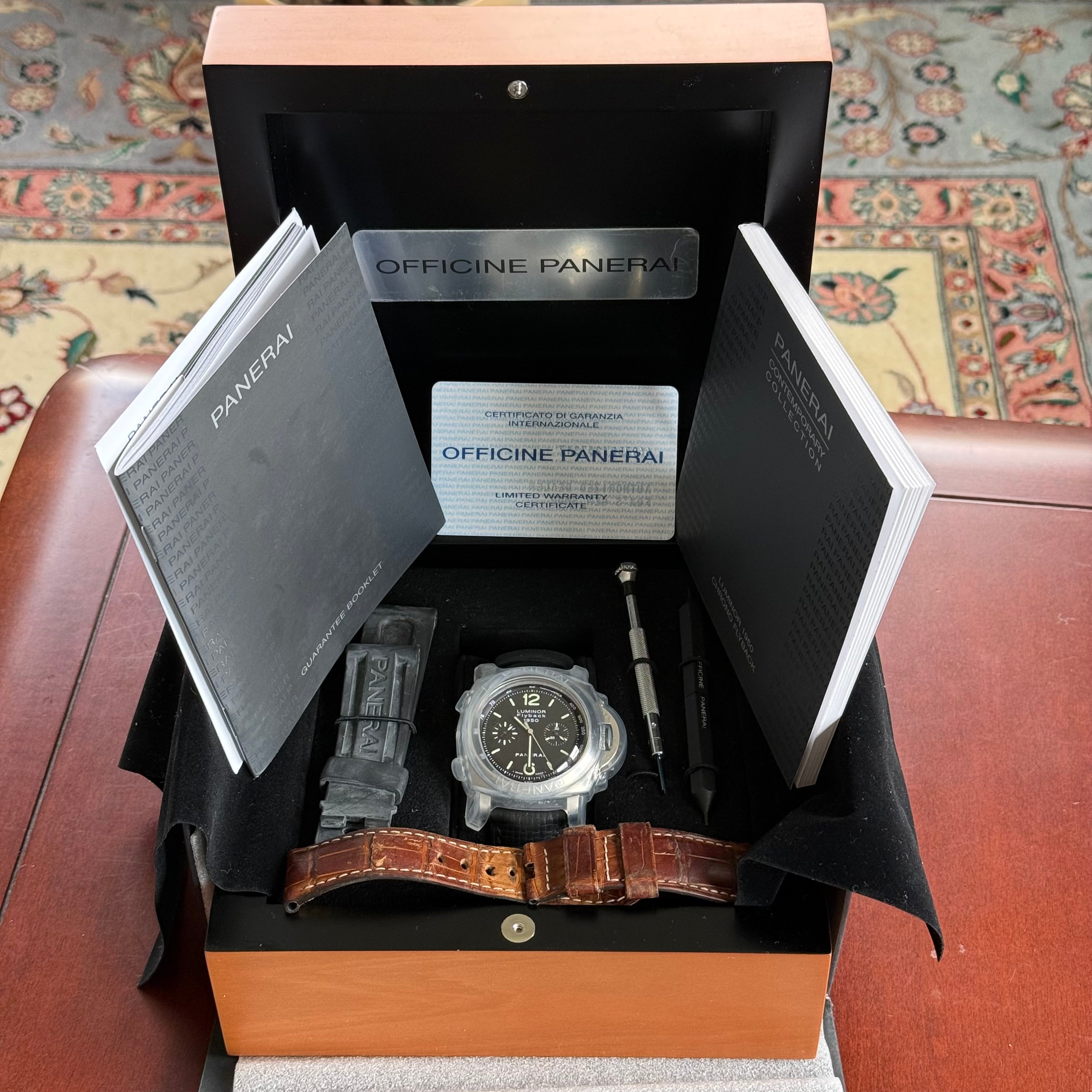 Panerai Luminor 1950 3 Days Chrono Flyback Black Dial PAM00212