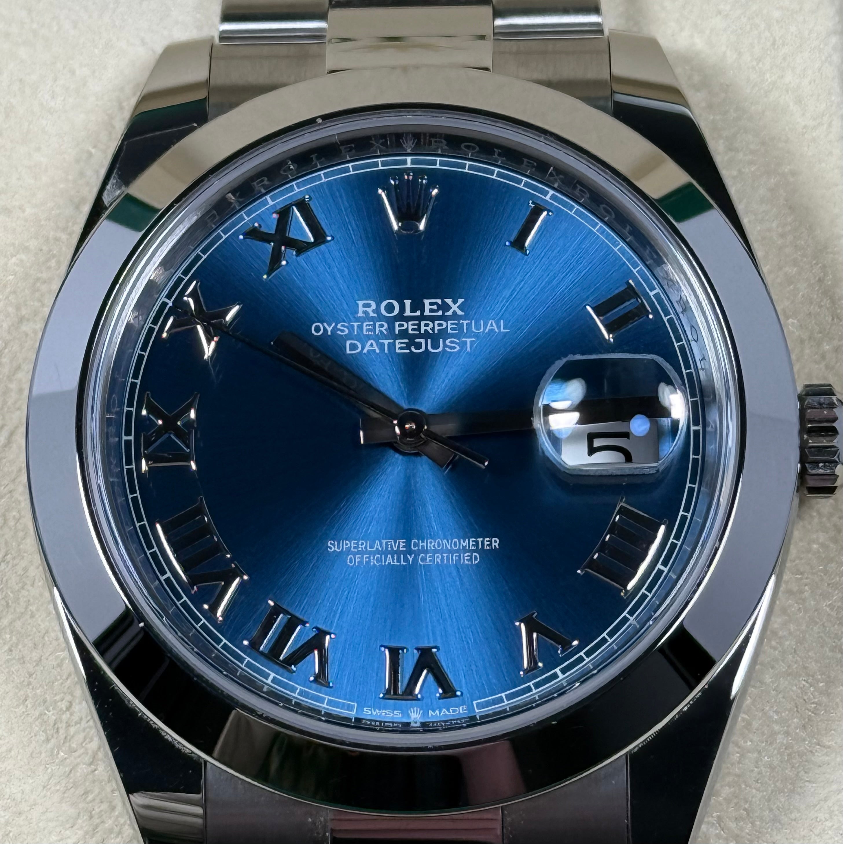 Rolex Datejust 41 Blue Roman Dial 126300