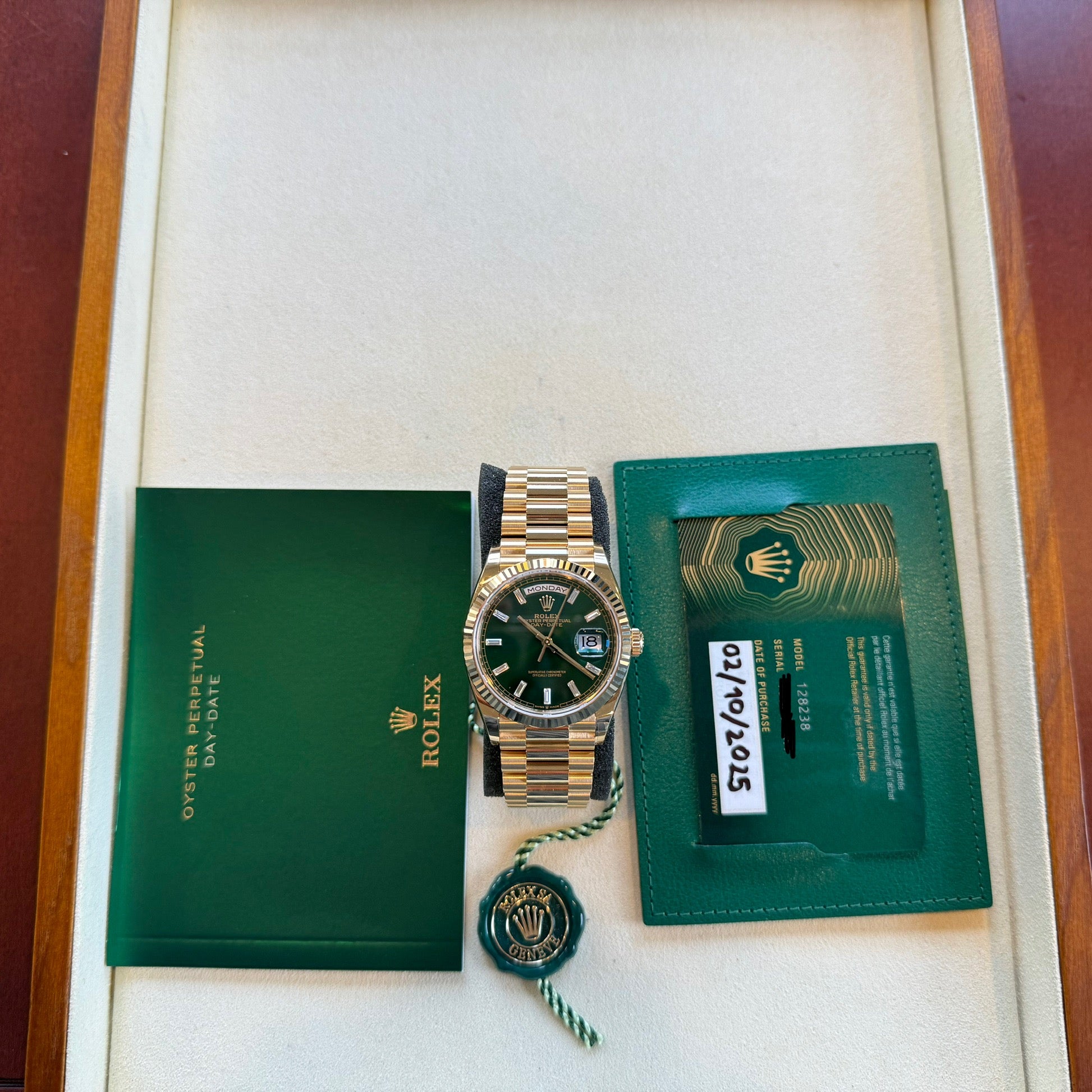 Rolex Day-Date 36 Green Dial 128238