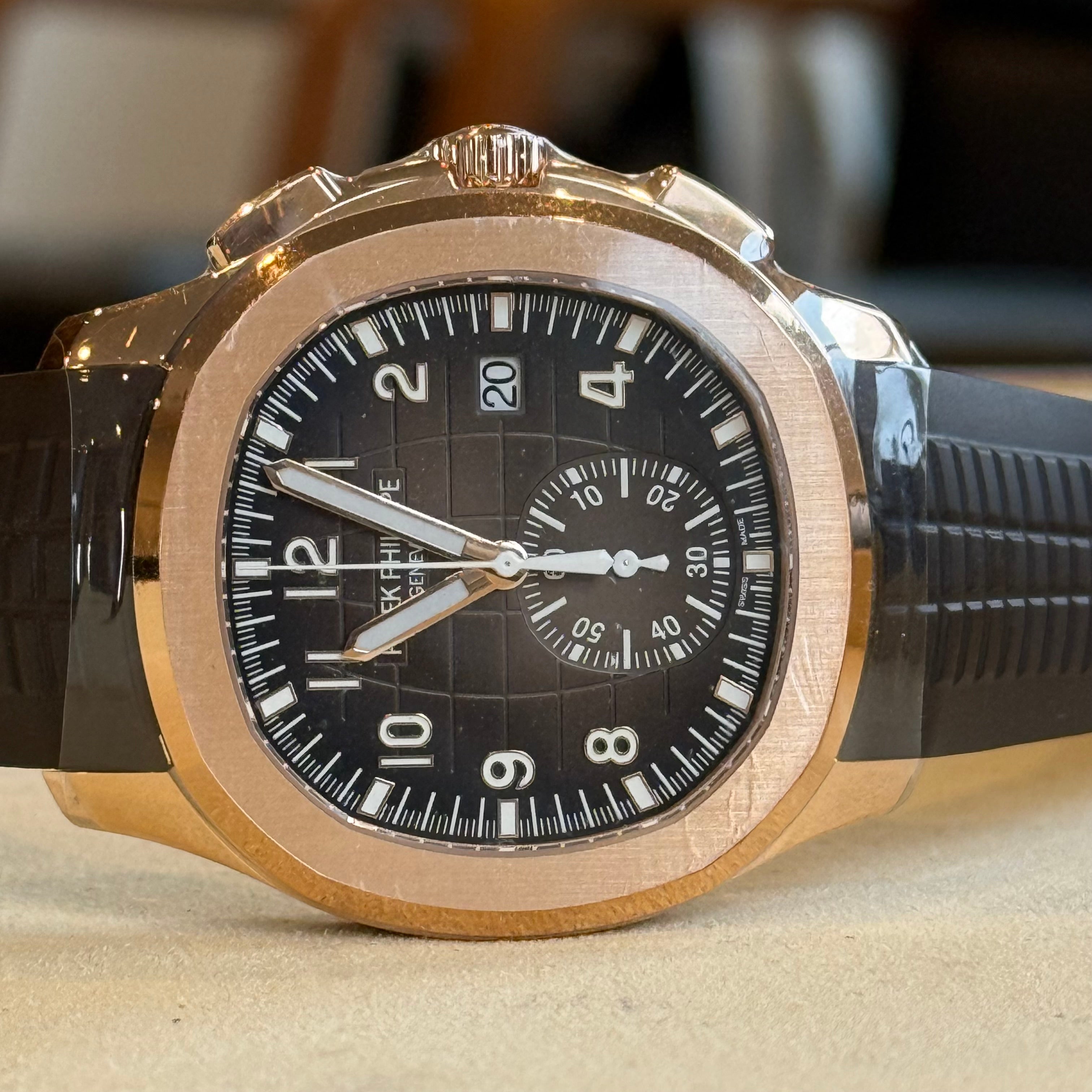 Patek Philippe Aquanaut Chronograph sunburst brown with black-gradient Dial 5968R-001