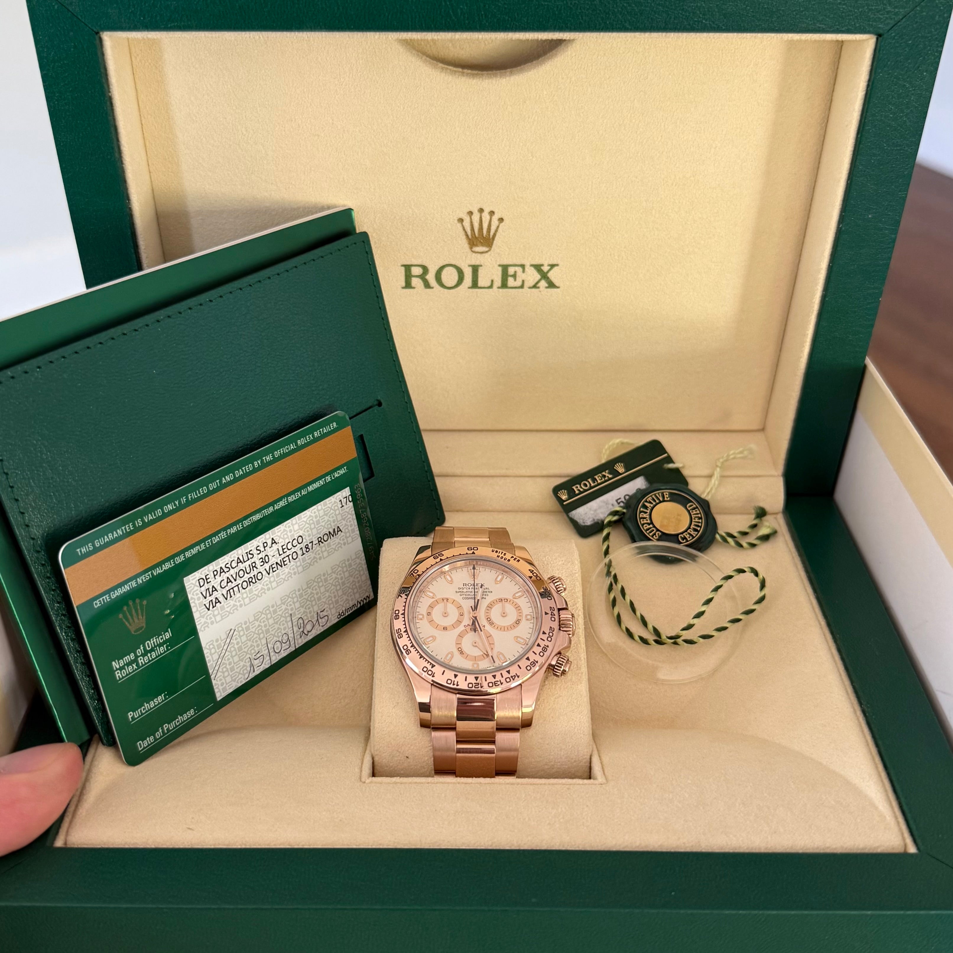 Rolex Daytona Ivory Index Dial 116505