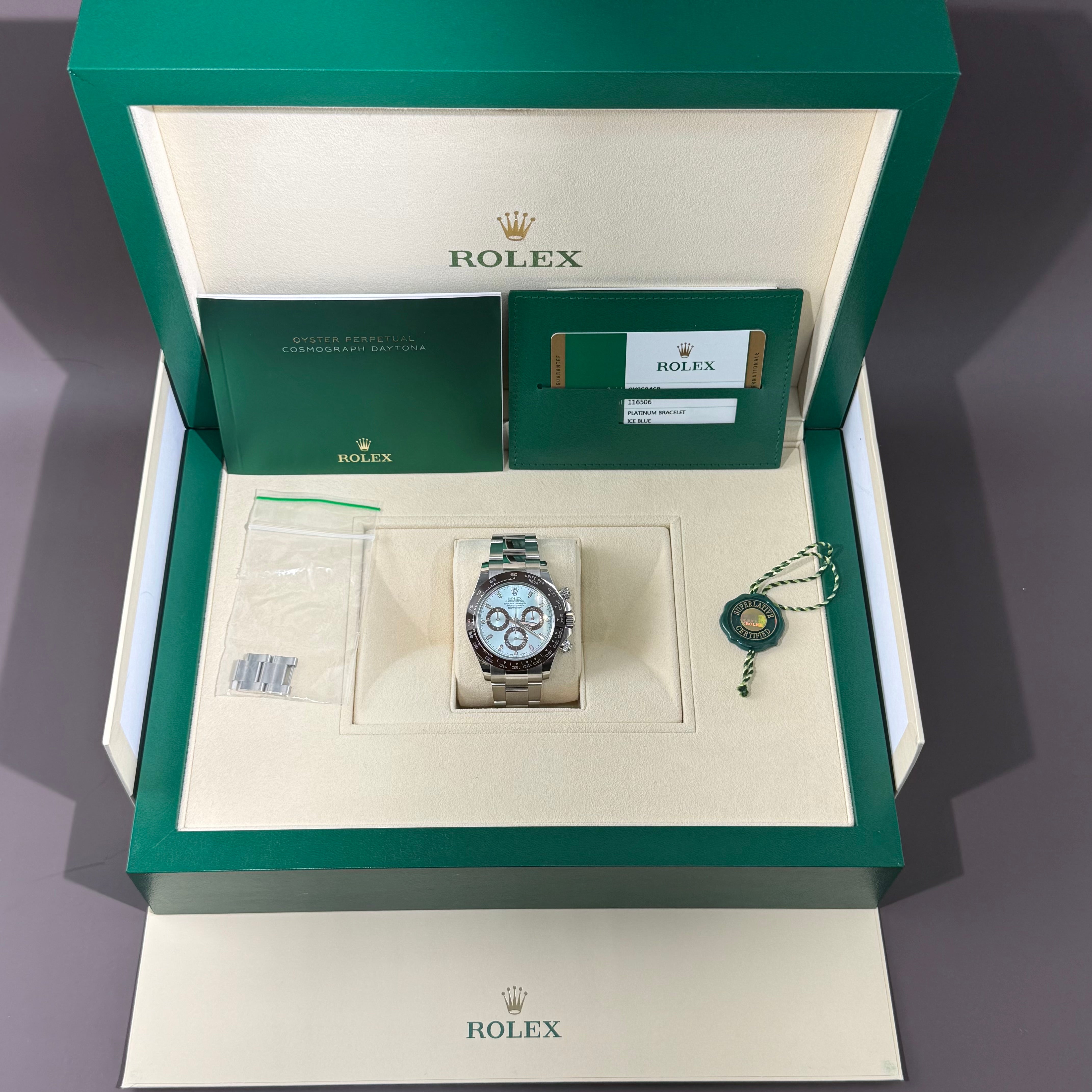 Rolex Daytona Ice Blue Index Dial 116506