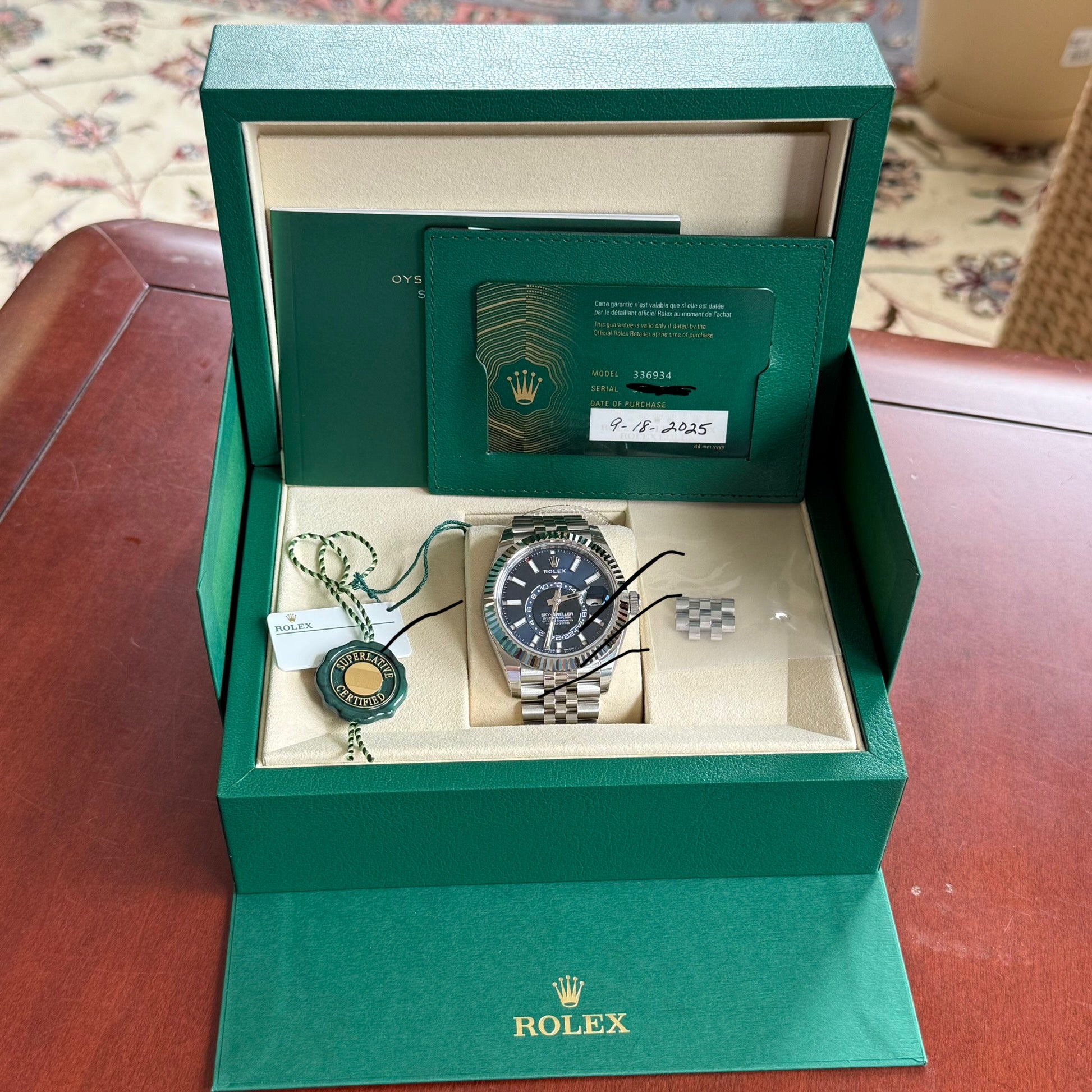 Rolex SkyDweller Blue Index Dial 336934
