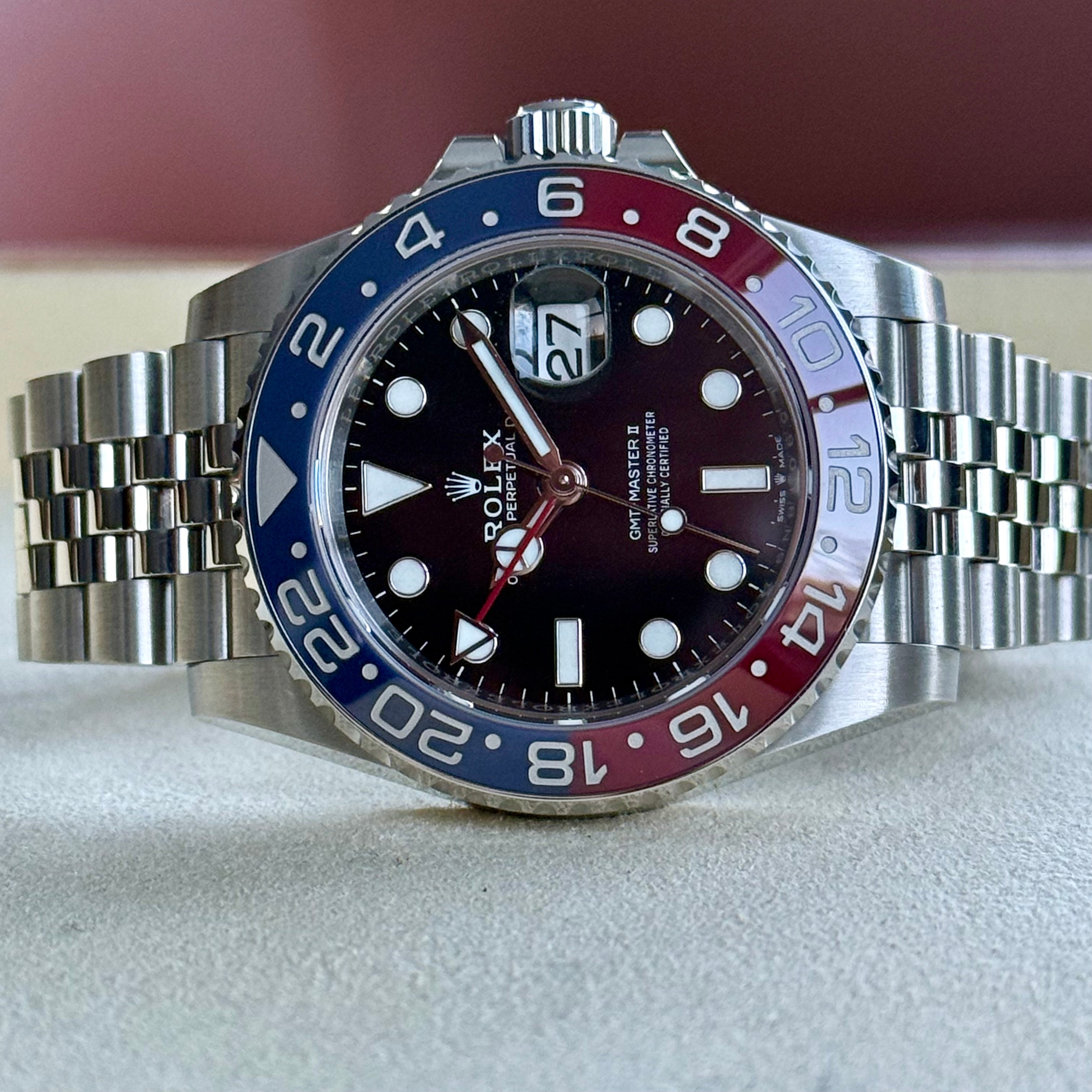 Rolex GMT-Master II Pepsi Black Dial 126710BLRO