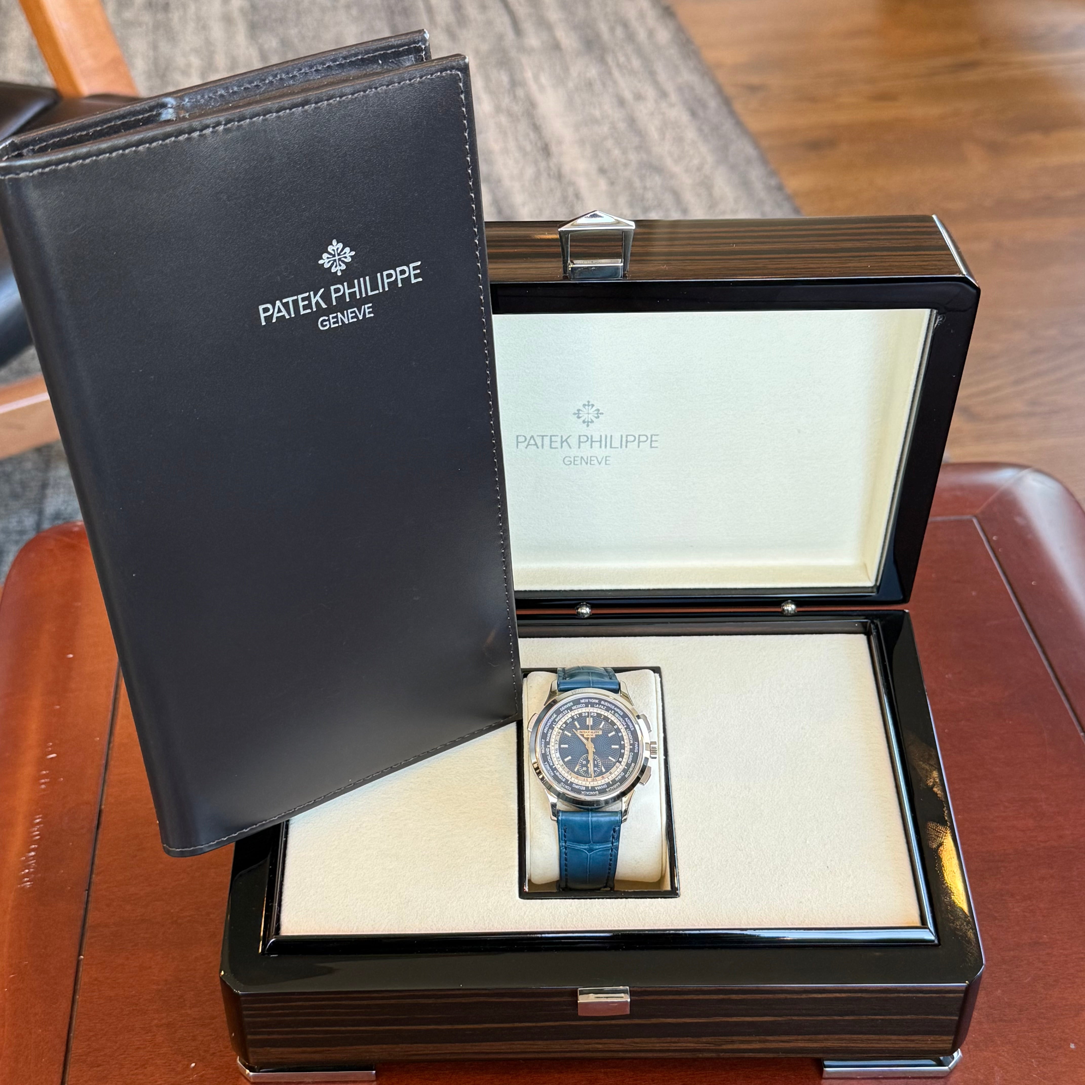 Patek Philippe Complications World Time Chronograph Blue Dial 5930G-010