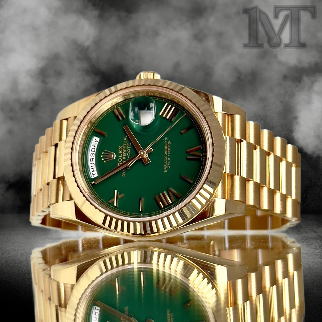 Rolex Day-Date 40 Green Roman Dial 228238